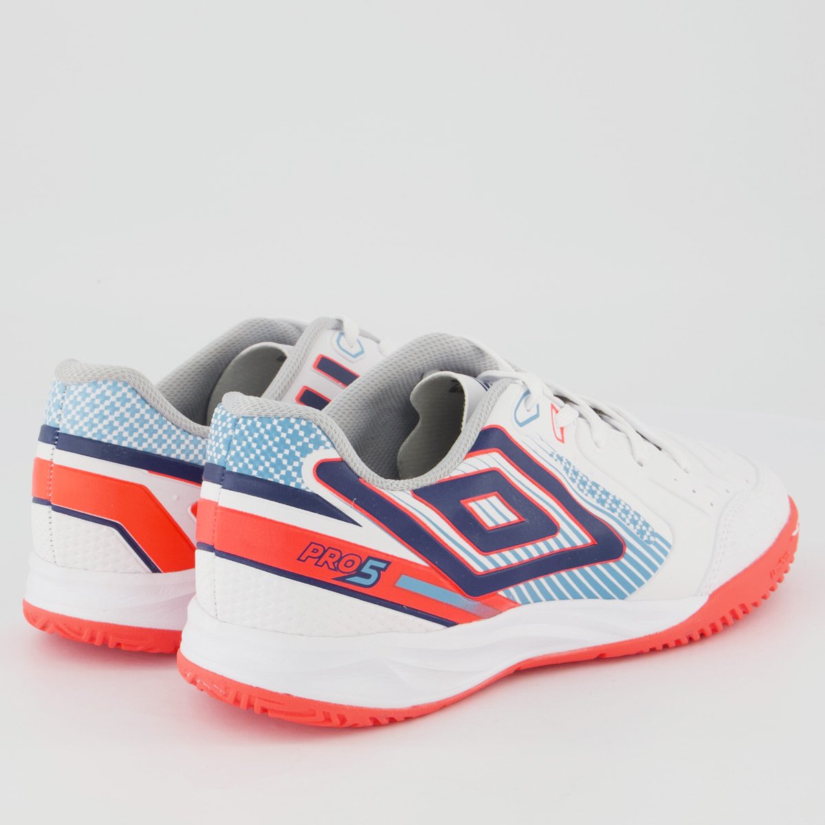 Chuteira Umbro Pro 5 II Futsal Juvenil Branca e Cinza Branco 3