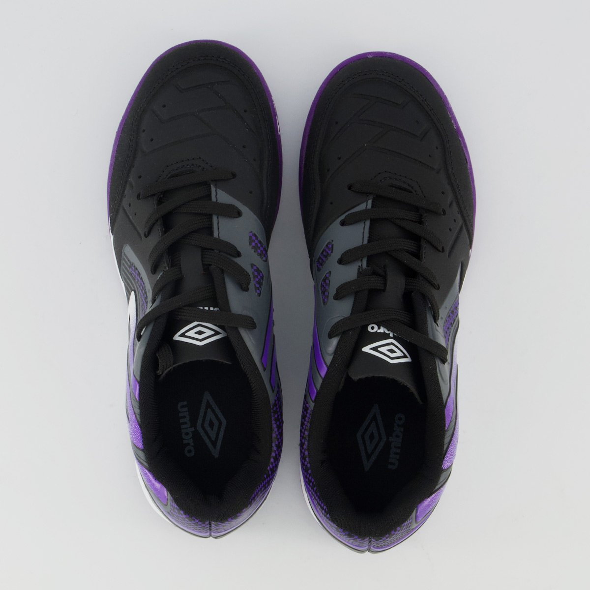 Chuteira Umbro Pro 5 II Futsal Juvenil Preta e Roxa Preto 4