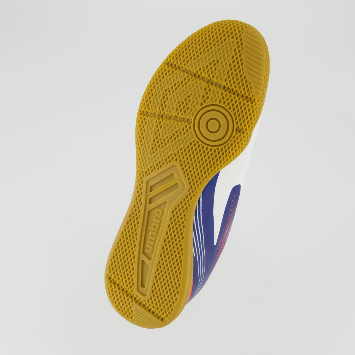 Chuteira Umbro Techno II Futsal Branca e Marinho Branco/Azul 5