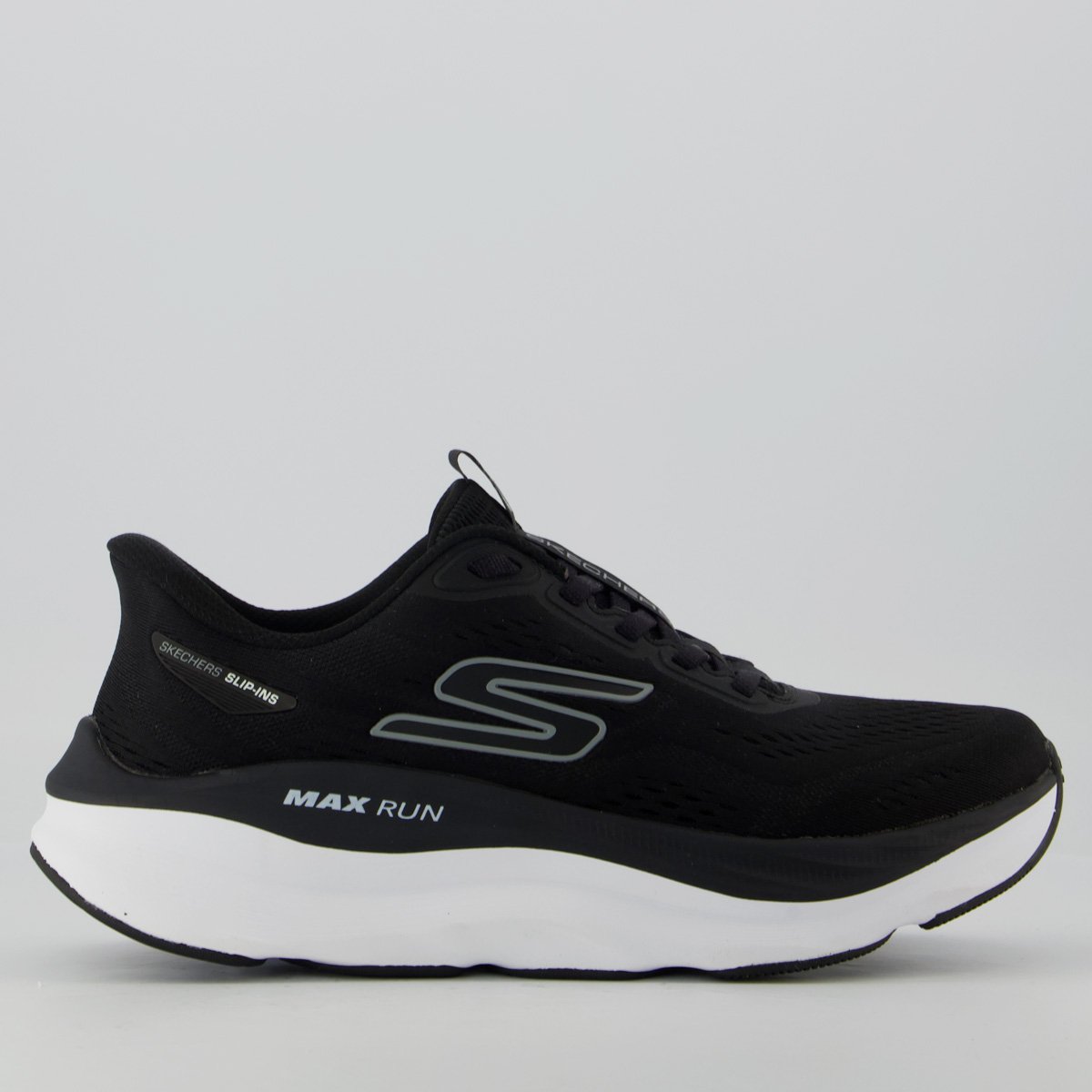 Tênis Skechers Max Run Feminino Preto e Branco