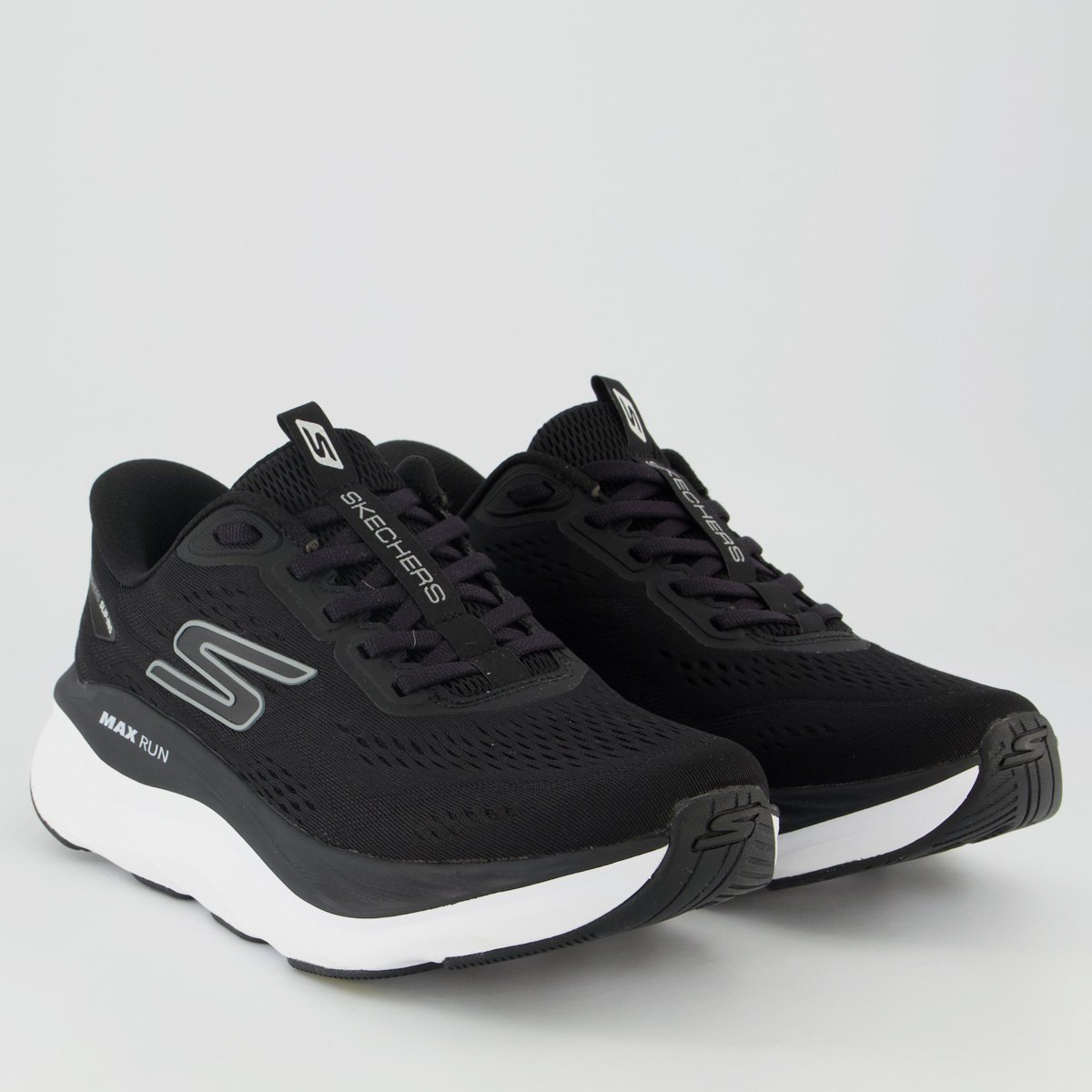 Tênis Skechers Max Run Feminino Preto e Branco Preto 2