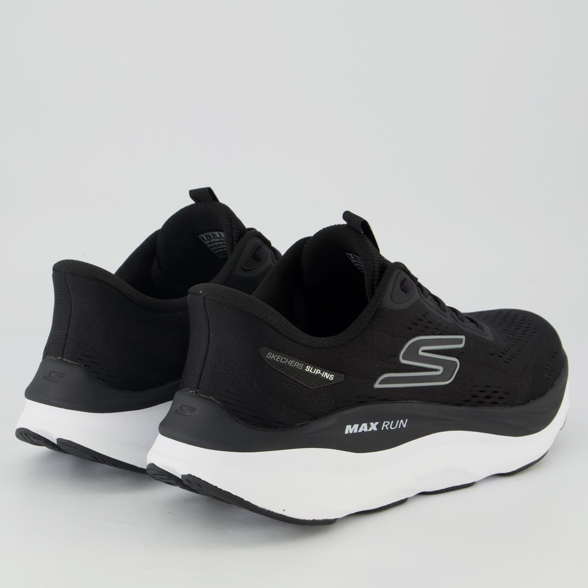 Tênis Skechers Max Run Feminino Preto e Branco Preto 3