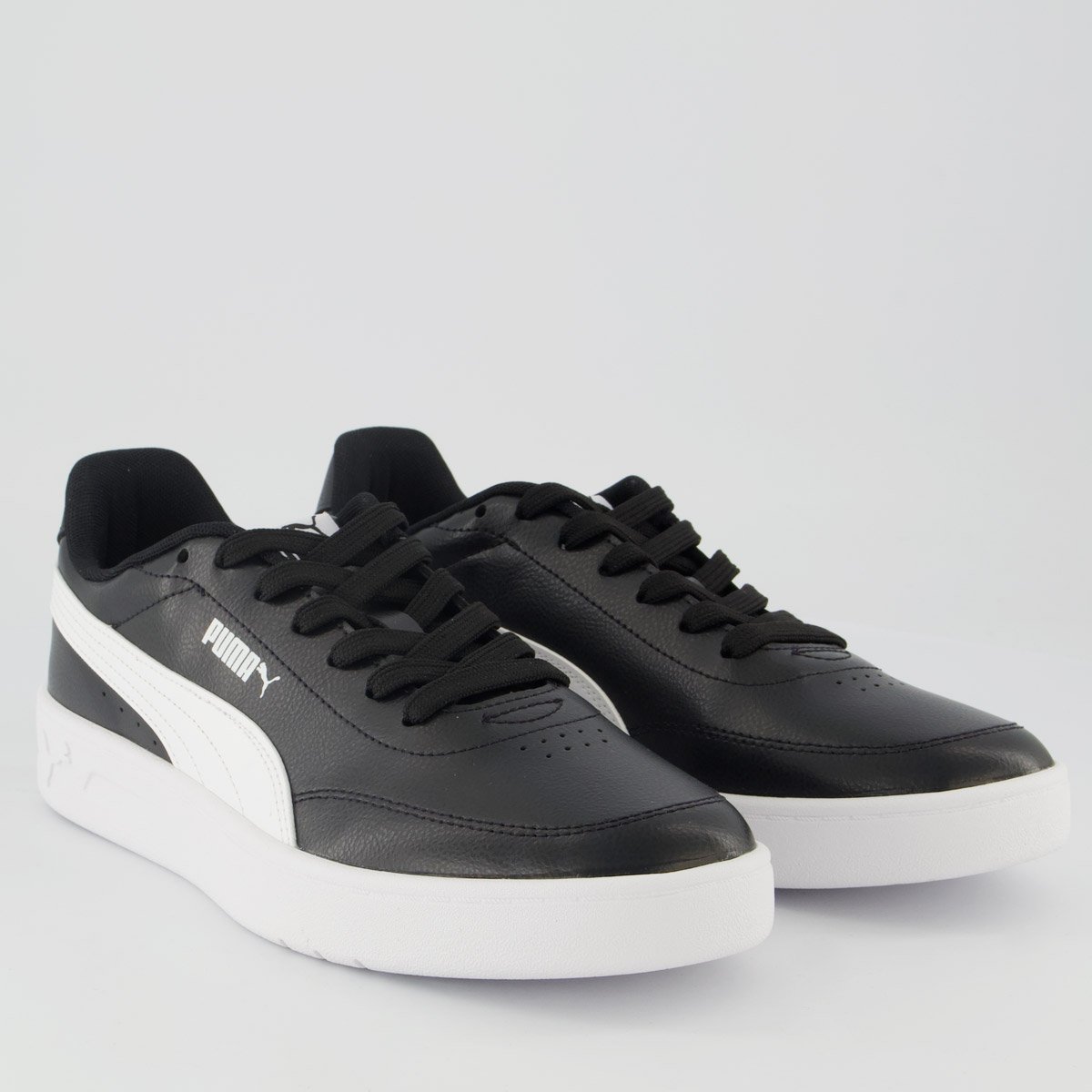 Tênis Puma Court Classic Clean BDP Preto e Branco Preto 2