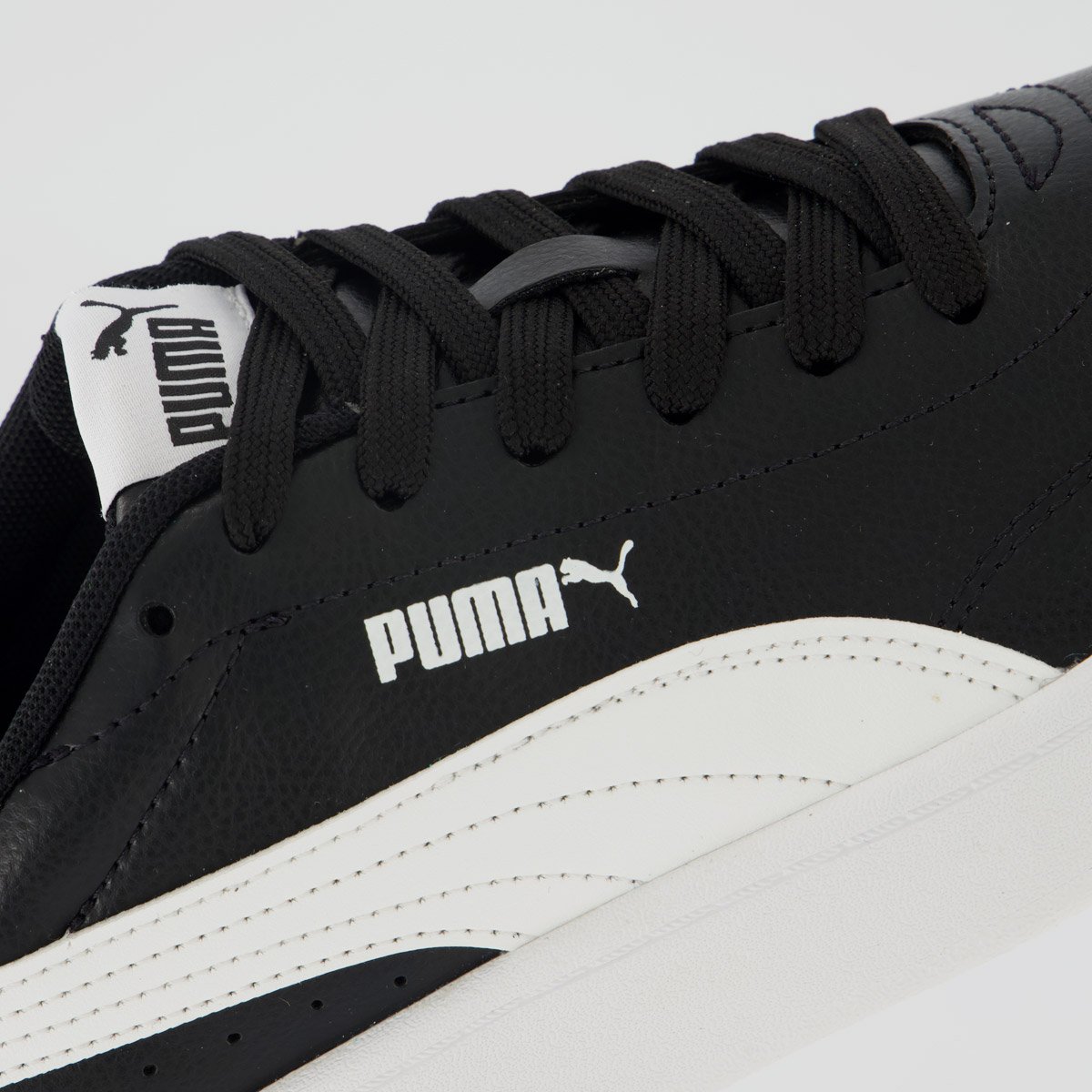 Tênis Puma Court Classic Clean BDP Preto e Branco Preto 7