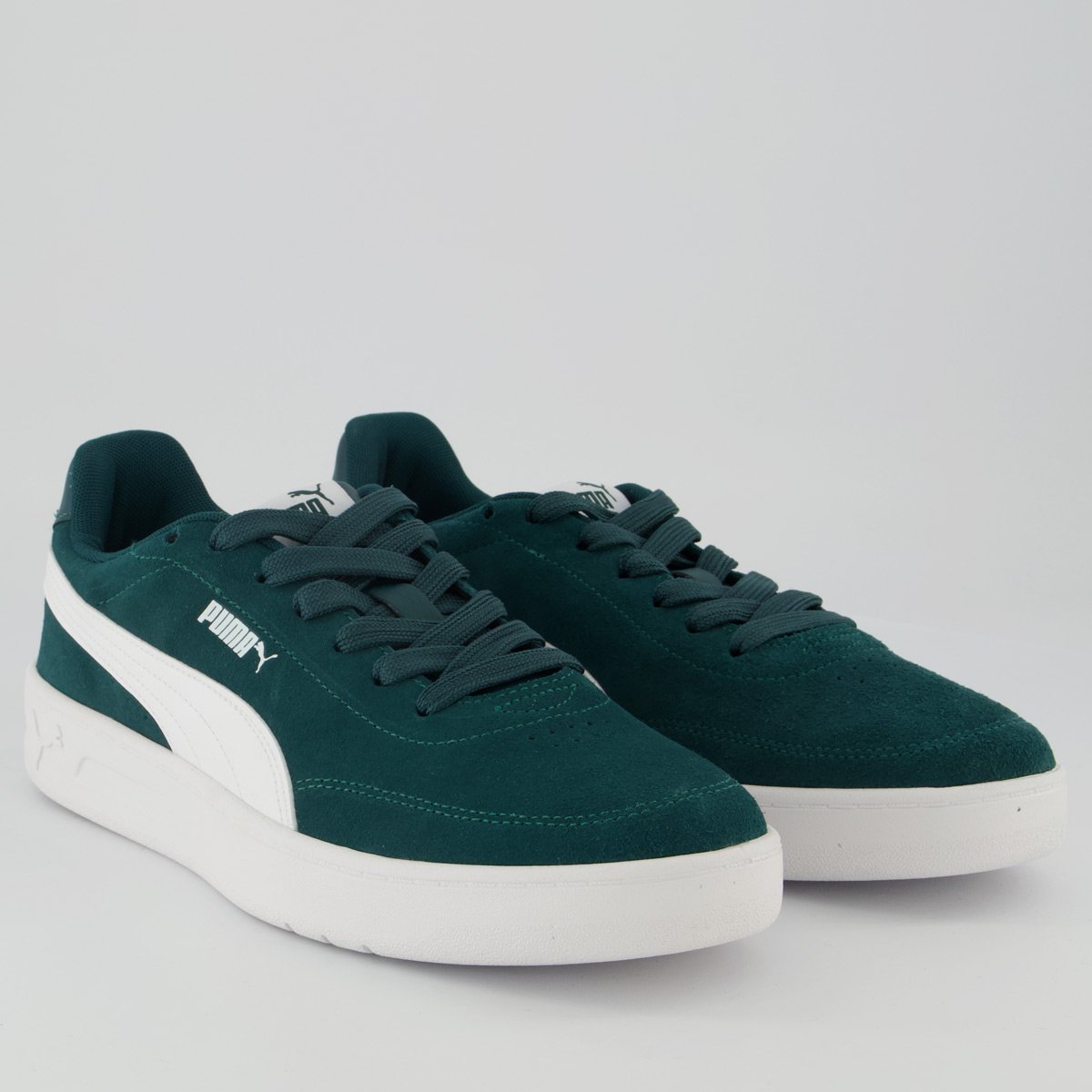 Tênis Puma Court Classic Clean SD BDP Verde e Bran Verde 2