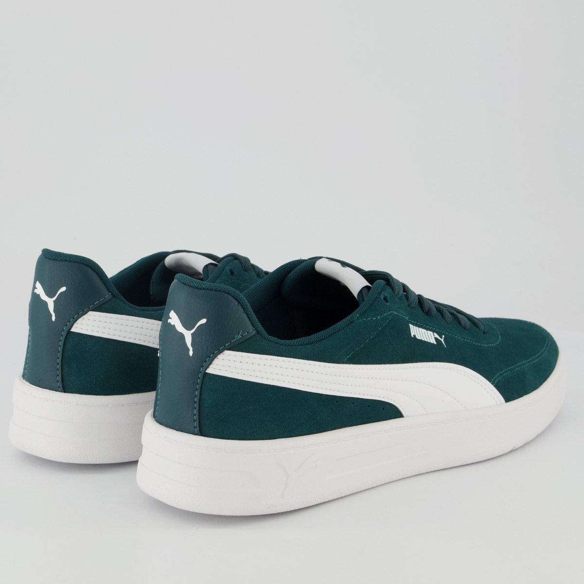 Tênis Puma Court Classic Clean SD BDP Verde e Bran Verde 3