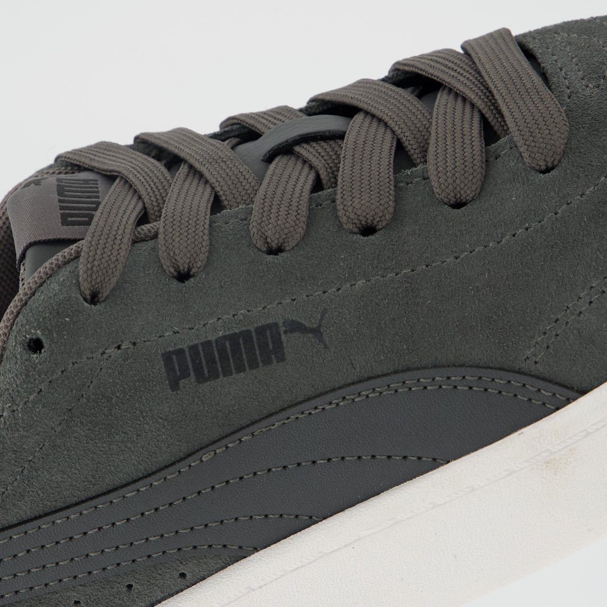 Tênis Puma Court Classic Clean SD BDP Cinza e Bran Cinza 7