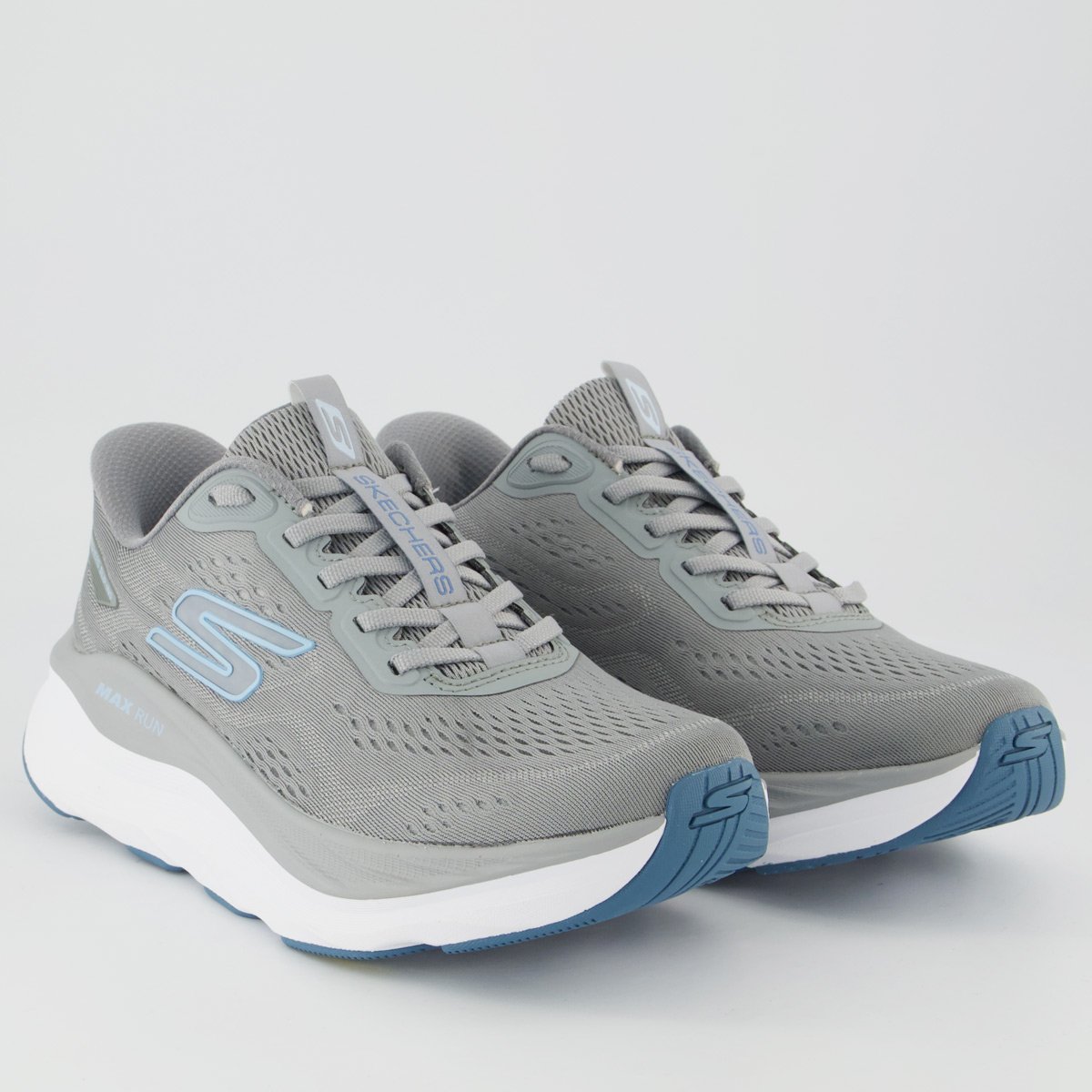 Tênis Skechers Max Run Feminino Cinza e Azul Cinza/Azul 2