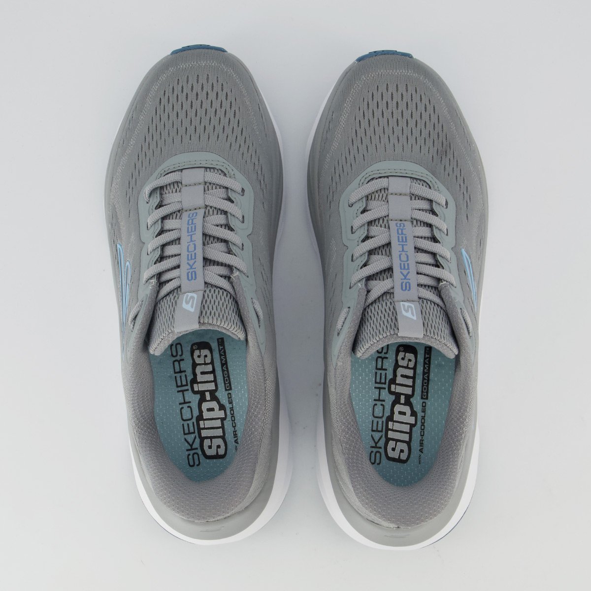 Tênis Skechers Max Run Feminino Cinza e Azul Cinza/Azul 5