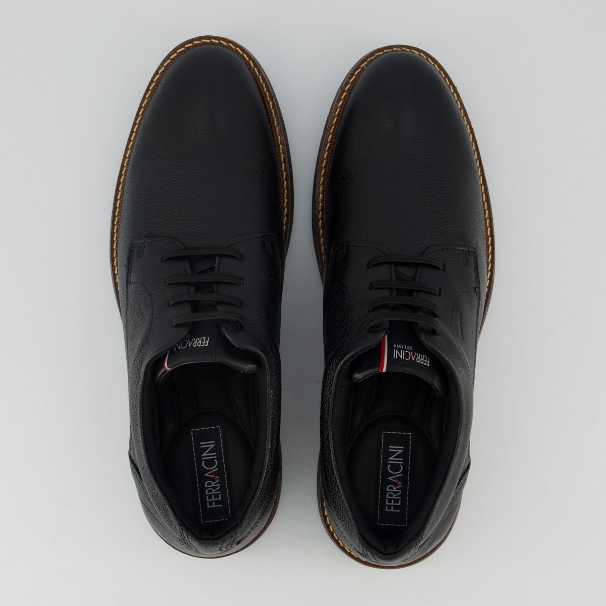 Sapato Ferracini Easy Preto e Marrom Preto 4