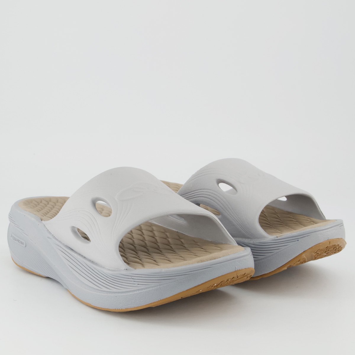 Chinelo Olympikus Pós Corre Feminino Cinza Cinza 3
