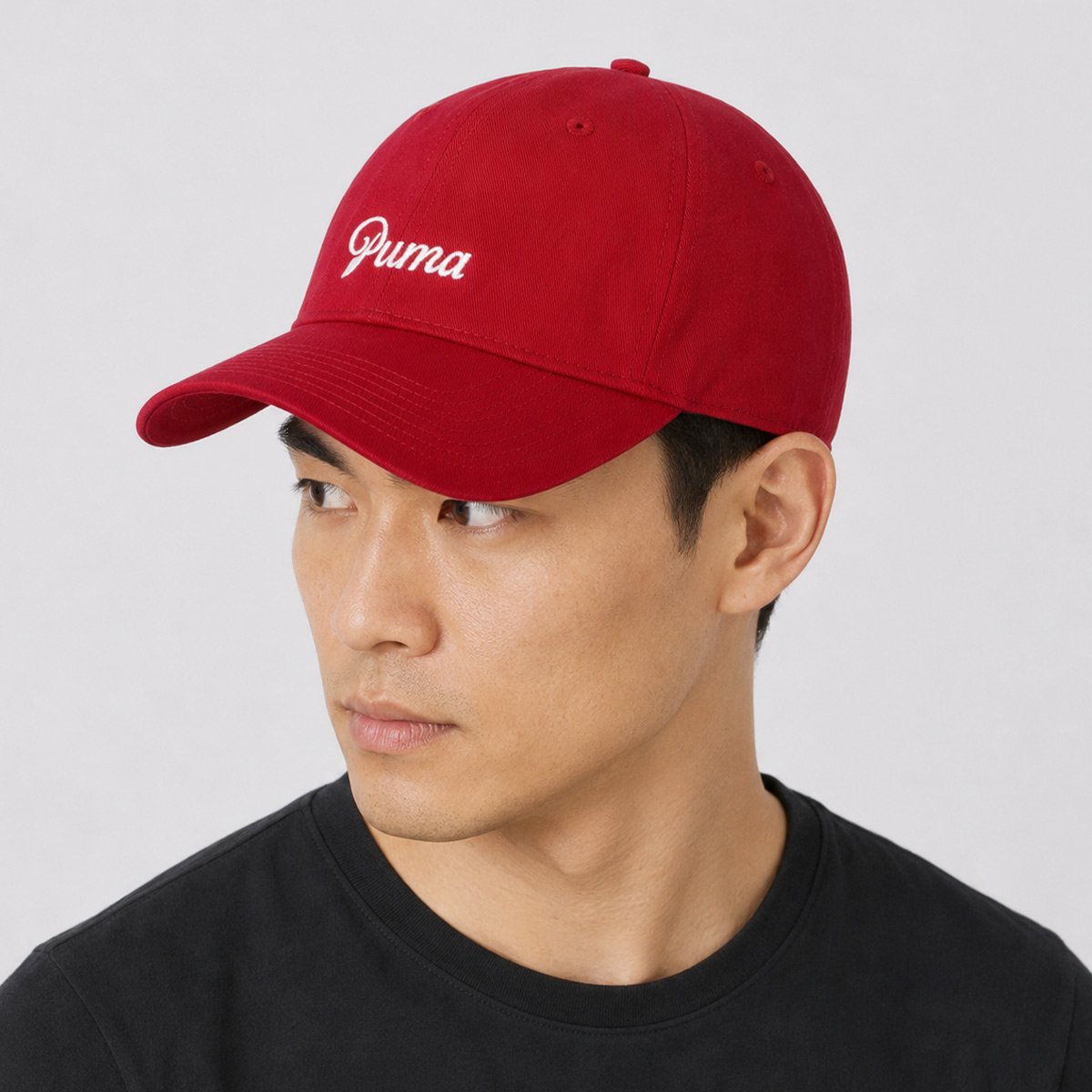 Boné Puma Script Logo Dad Vermelho Vermelho 5