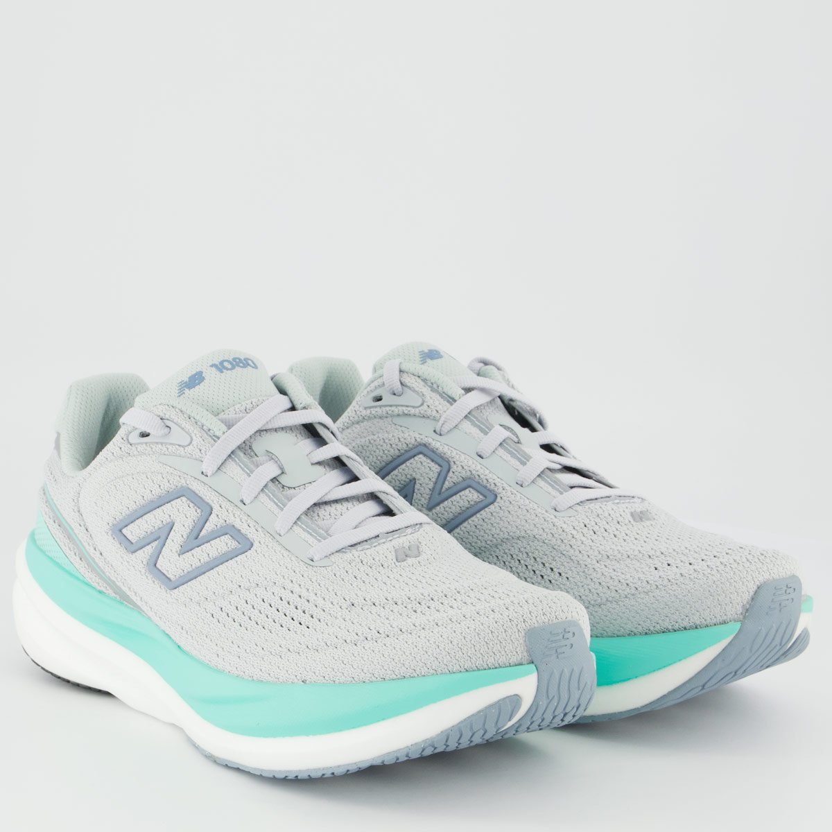 Tênis New Balance Infinion 1080 V15 Feminino Cinza e Verde Claro Cinza 2