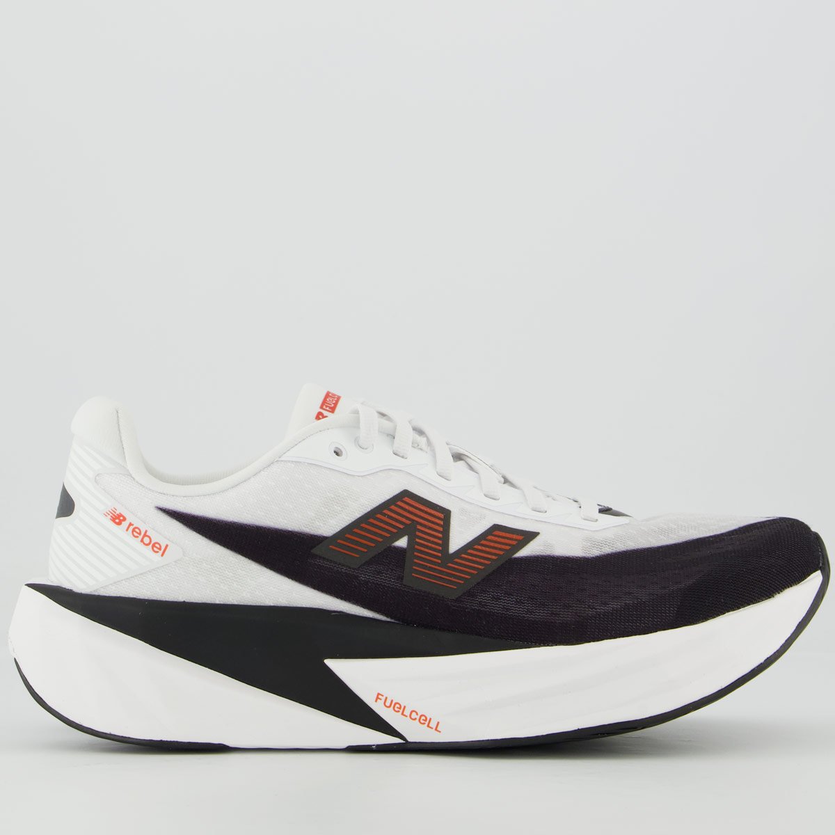 Tênis New Balance Fuelcell Rebel V5 M Branco e Preto