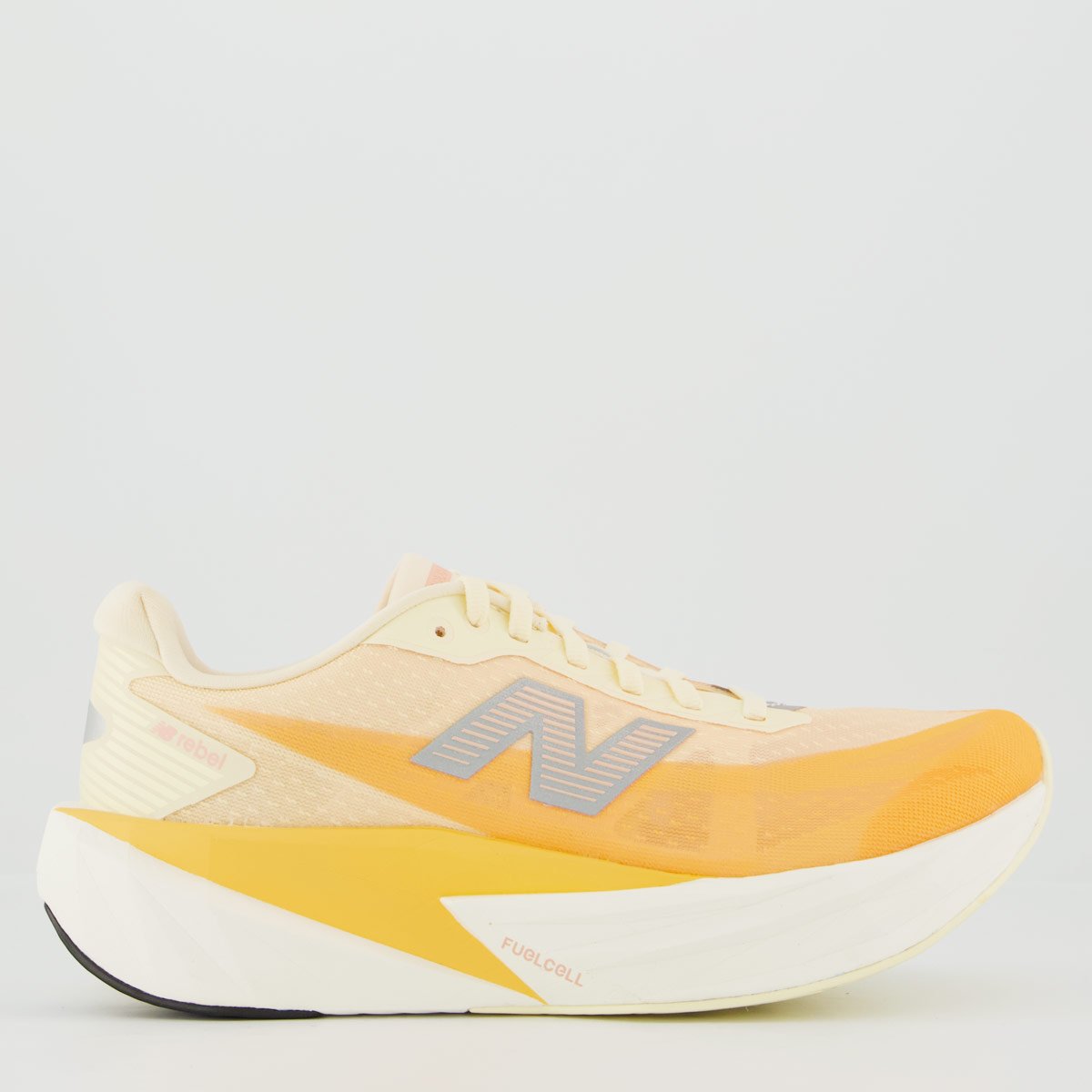 Tênis New Balance Fuelcell Rebel V5 Feminino Laranja e Branco