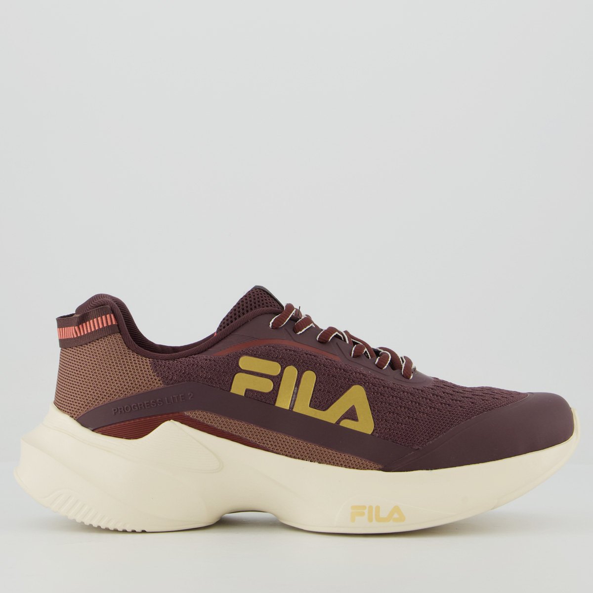 Tênis Fila Progress Lite 2 Feminino Bordô Vermelho 1