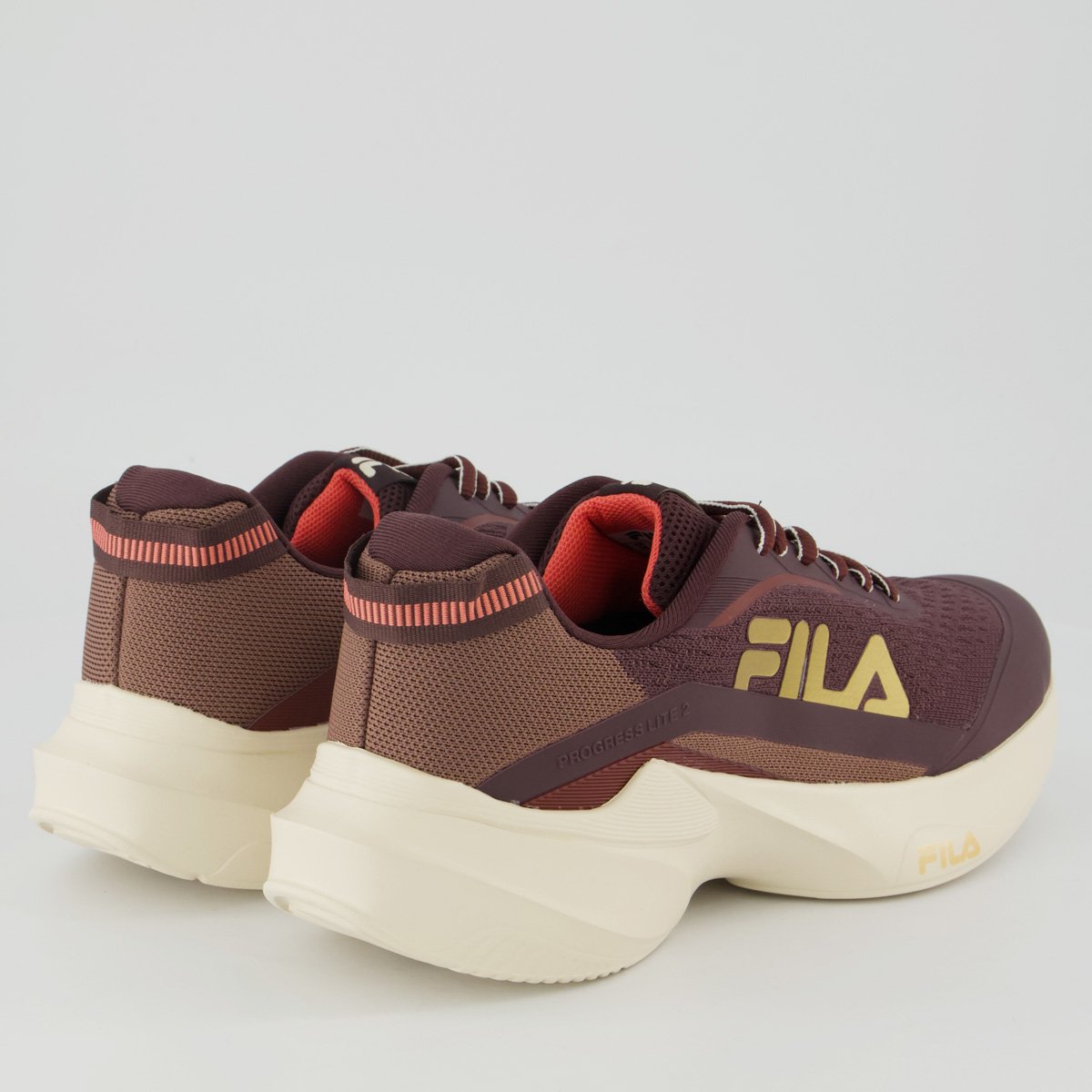 Tênis Fila Progress Lite 2 Feminino Bordô Vermelho 3