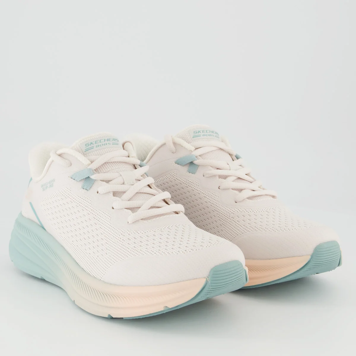 Tênis Skechers Bobs Skillz Feminino Off White e Rosa Branco 2