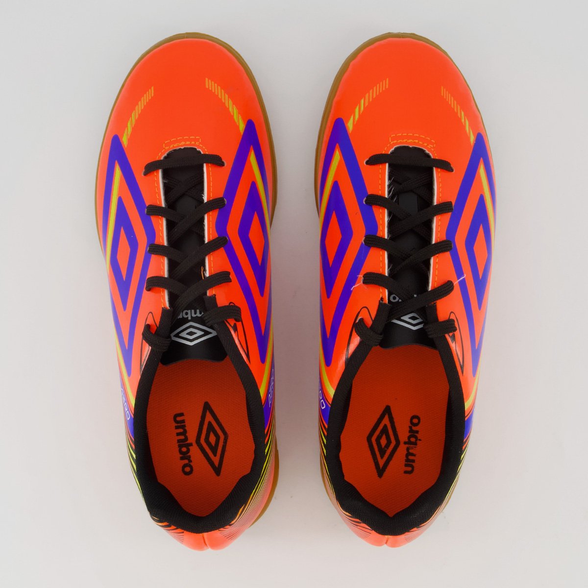 Chuteira Umbro Aerodynamic Futsal Laranja e Azul Laranja/Azul 4