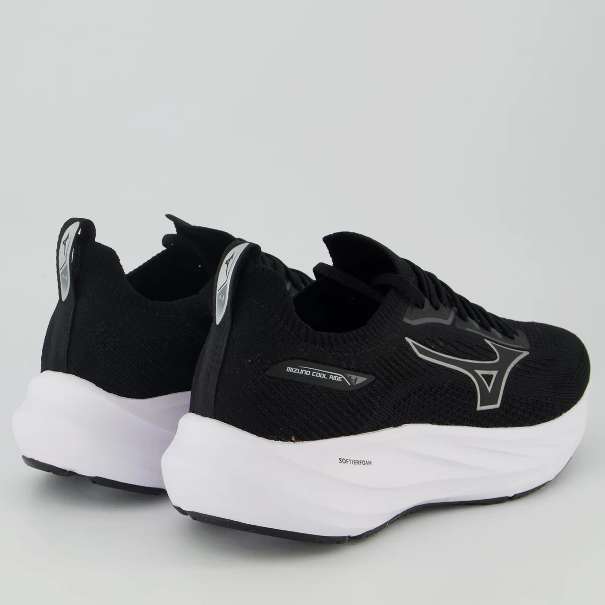 Tênis Mizuno Cool Ride 4 Preto e Branco Preto 3
