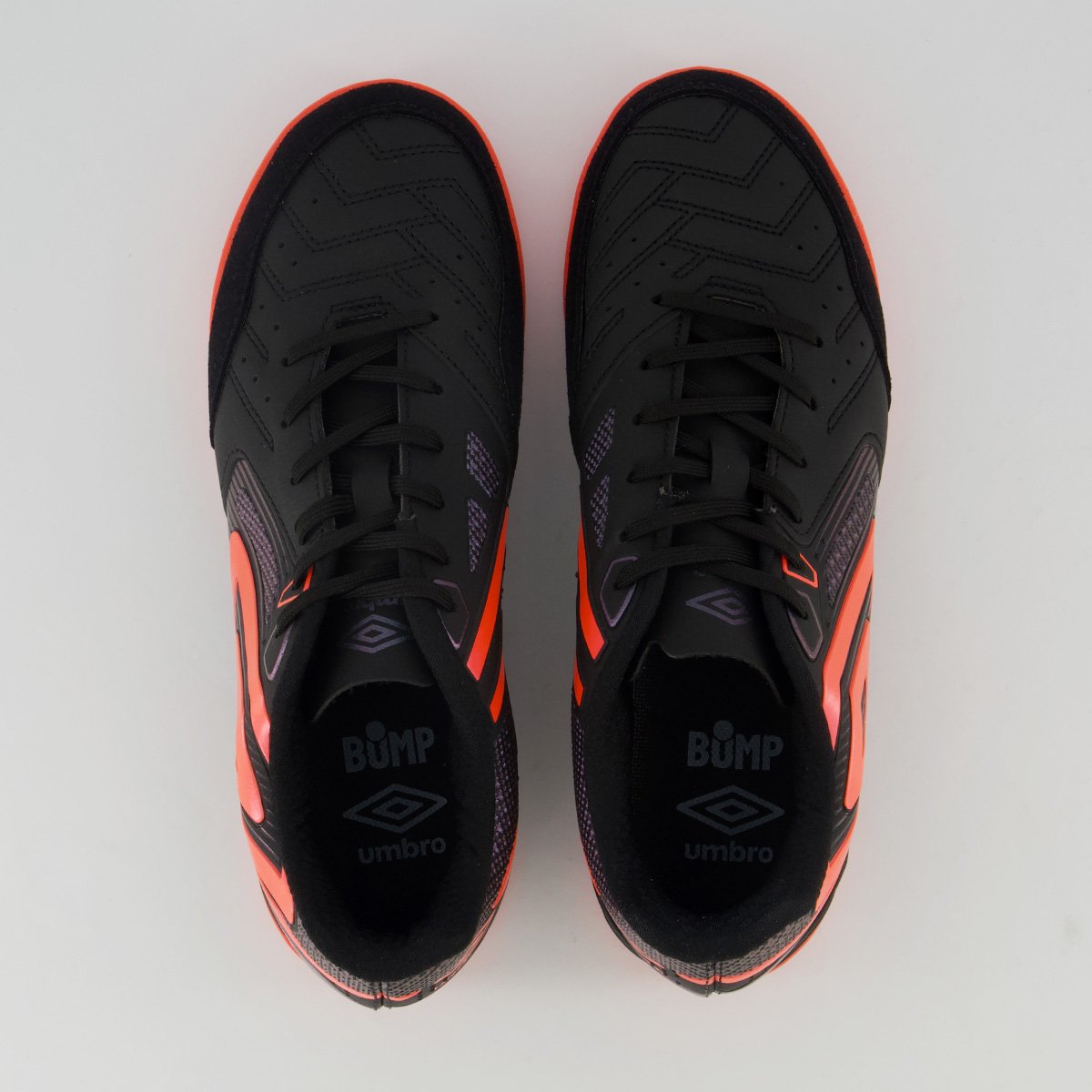 Chuteira Umbro Pro 5 Bump Club II Futsal Preta e Laranja Preto 4