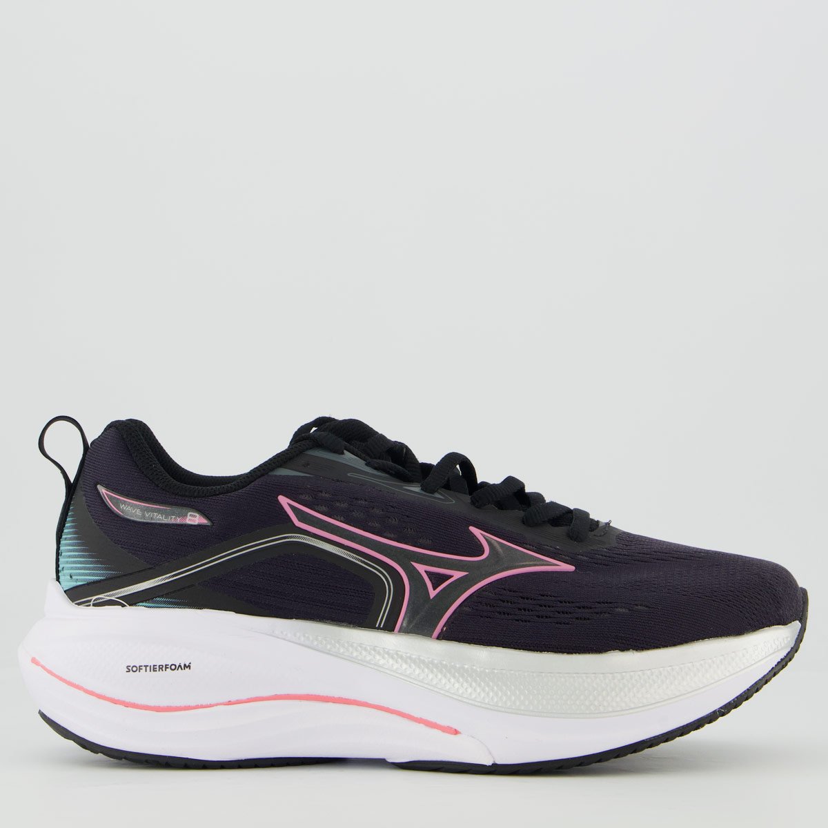 Tênis Mizuno Vitality 8 Feminino Preto e Rosa