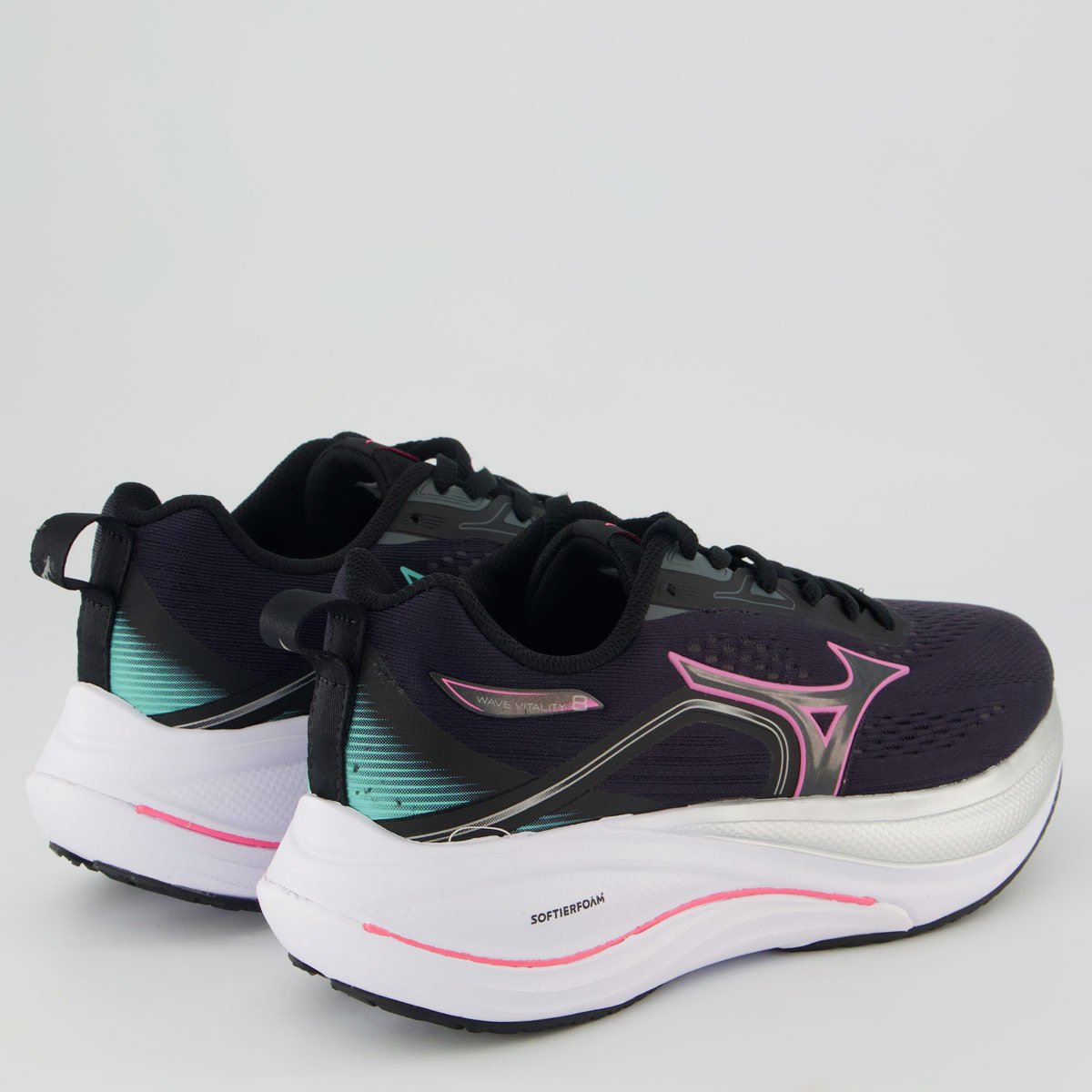 Tênis Mizuno Vitality 8 Feminino Preto e Rosa Preto 3
