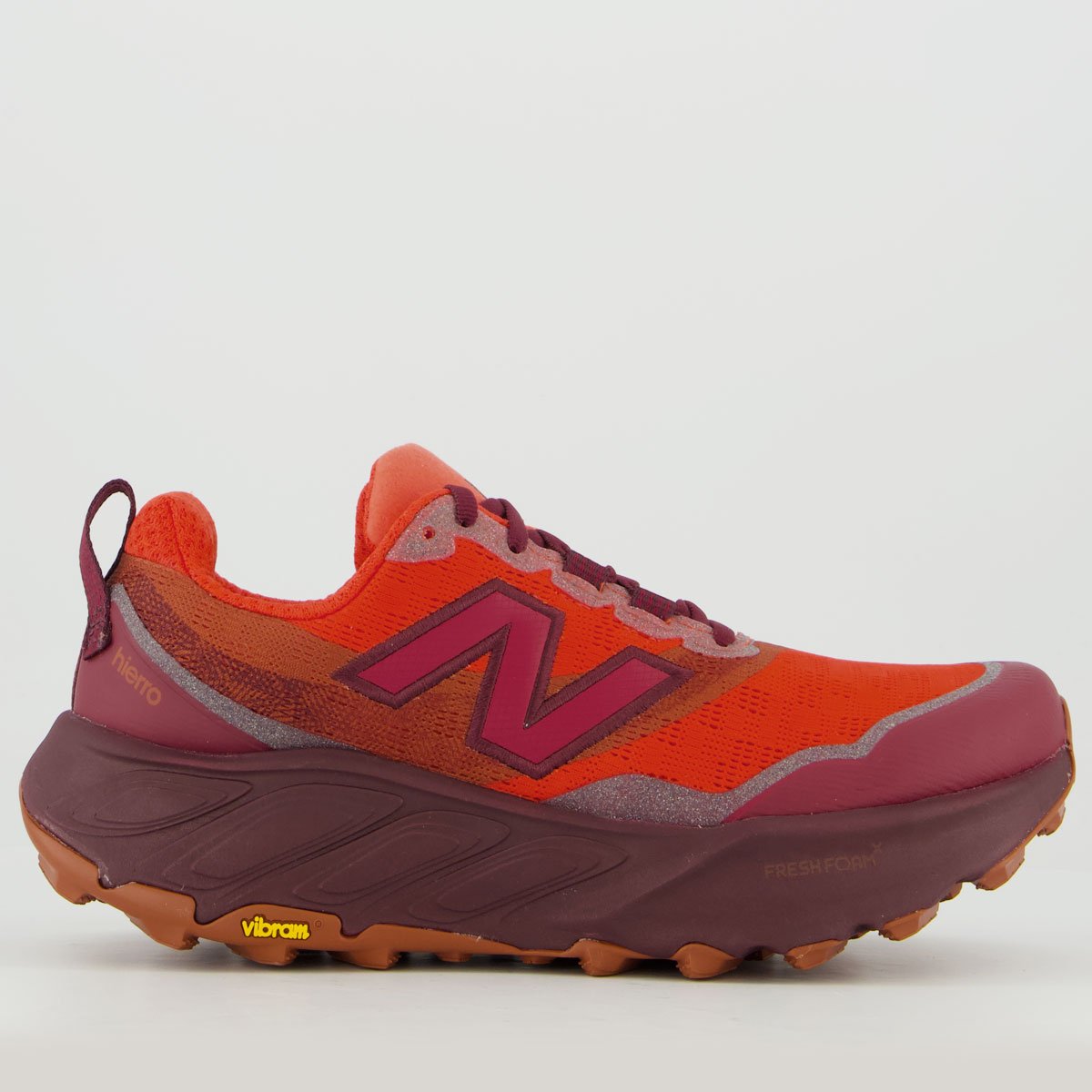 Tênis New Balance Fresh Foam X Hierro V9 Bordô e Vermelho
