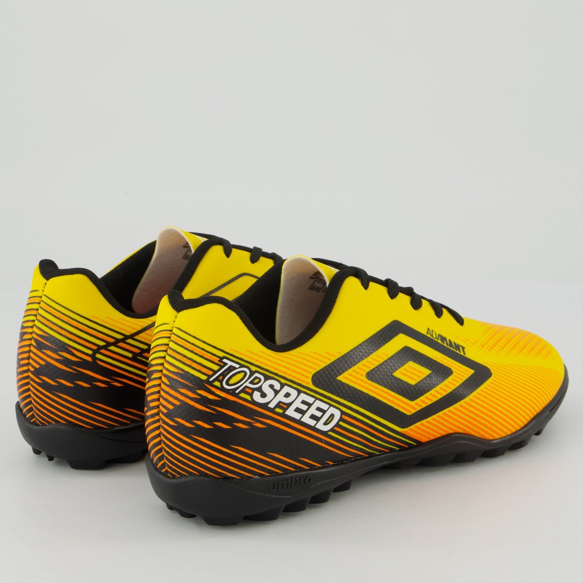 Chuteira Umbro Adamant Top Speed Society Juvenil Laranja e Preta Preto 3