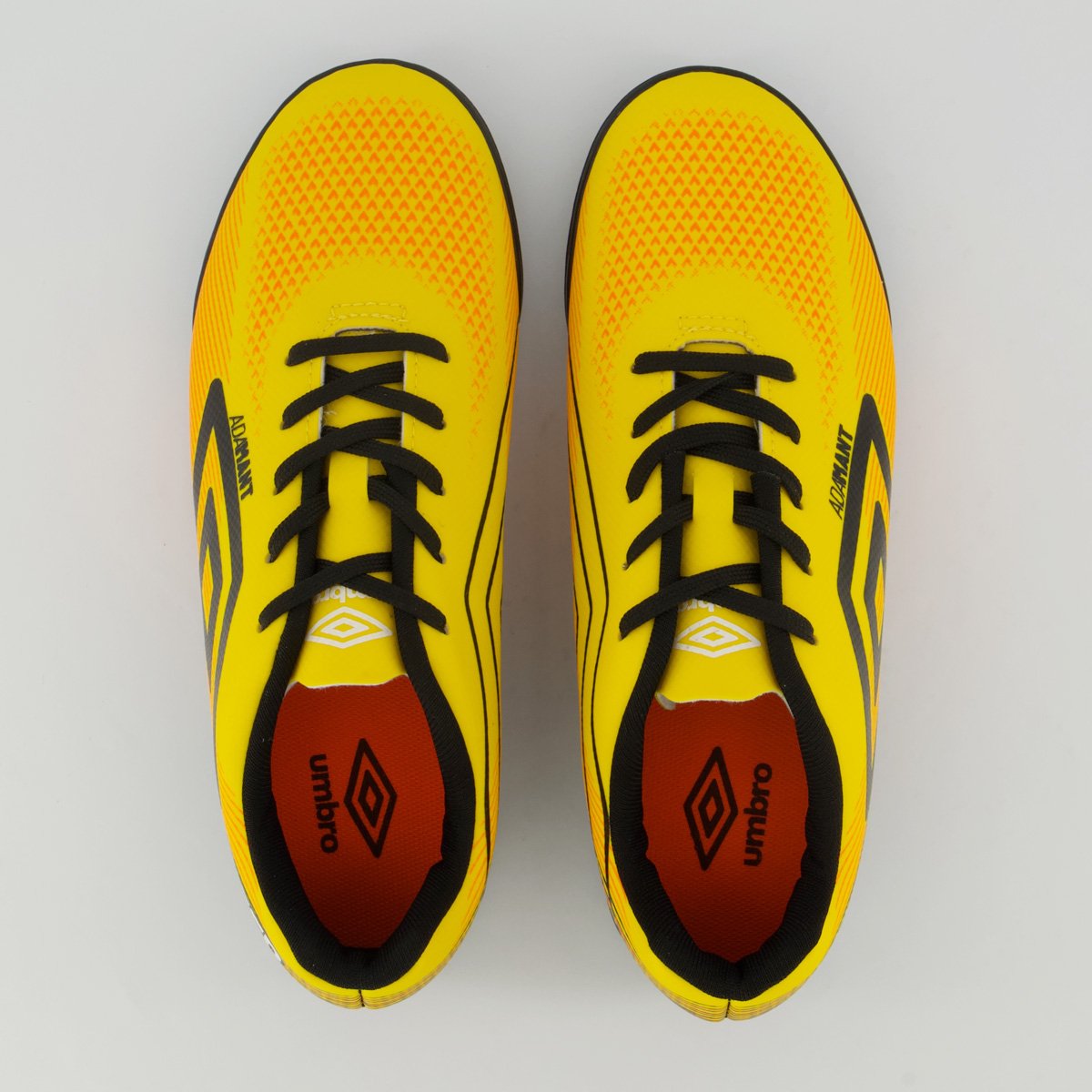 Chuteira Umbro Adamant Top Speed Society Juvenil Laranja e Preta Preto 4