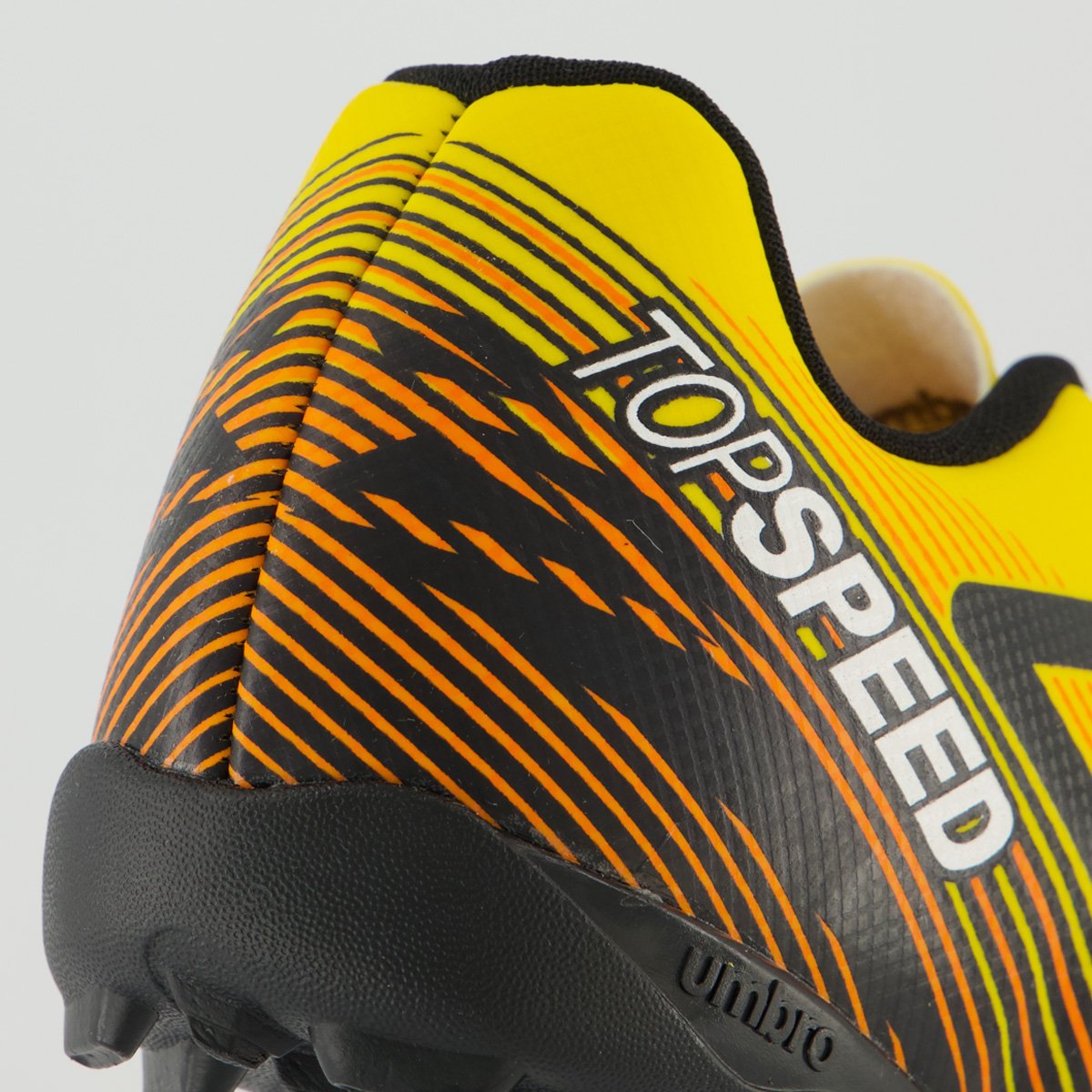 Chuteira Umbro Adamant Top Speed Society Juvenil Laranja e Preta Preto 6