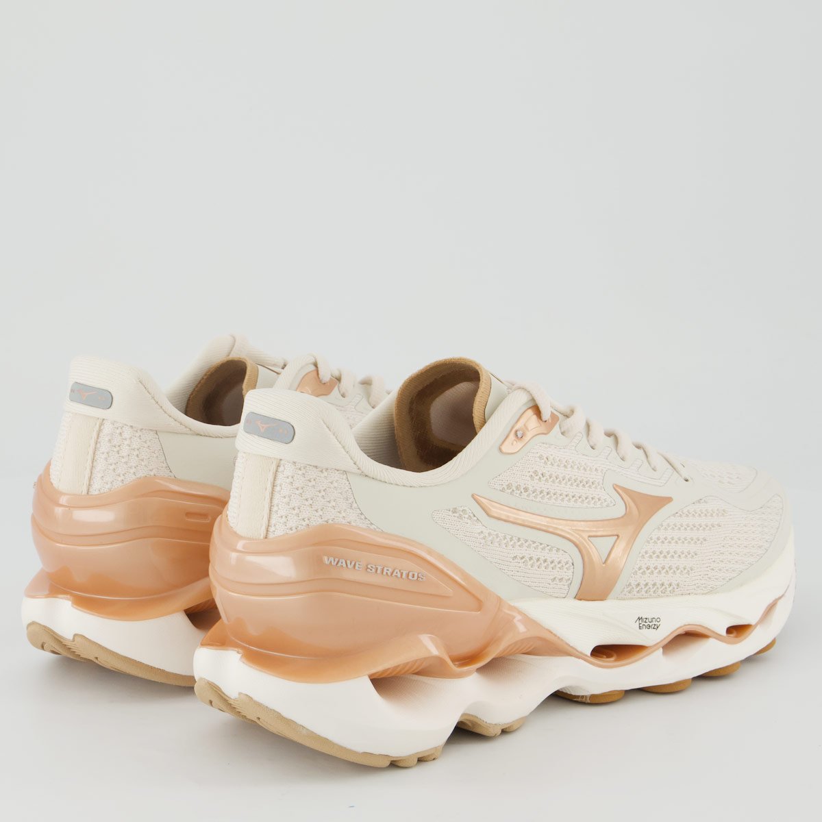Tênis Mizuno Stratos 4 Feminino Bege Bege 3