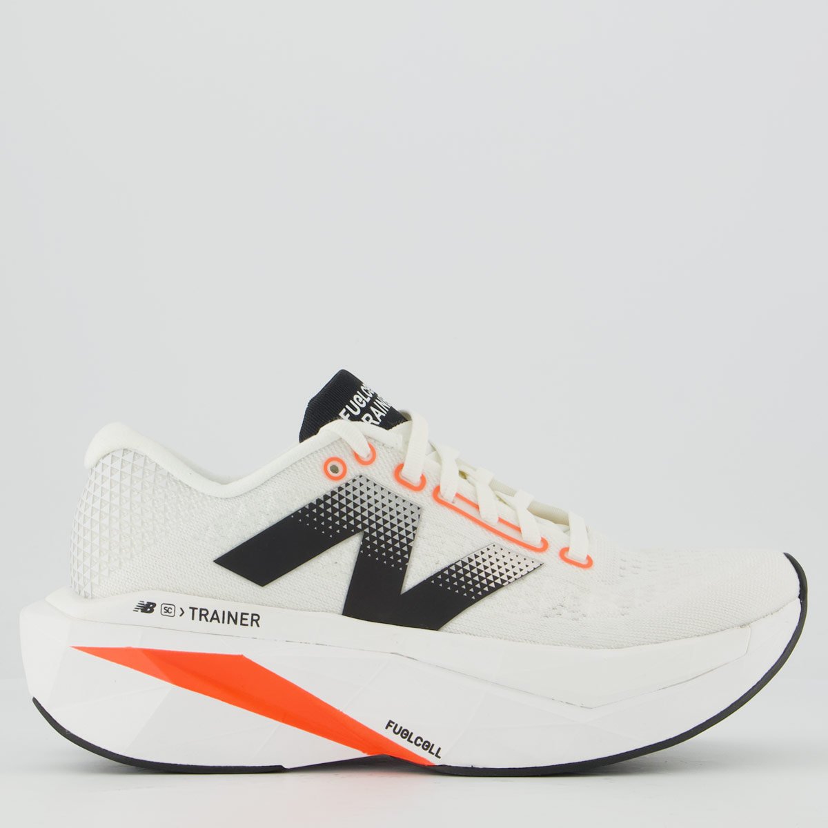 Tênis New Balance Fuelcell Supercomp Trainer V3 Feminino Branco e Laranja Branco 1
