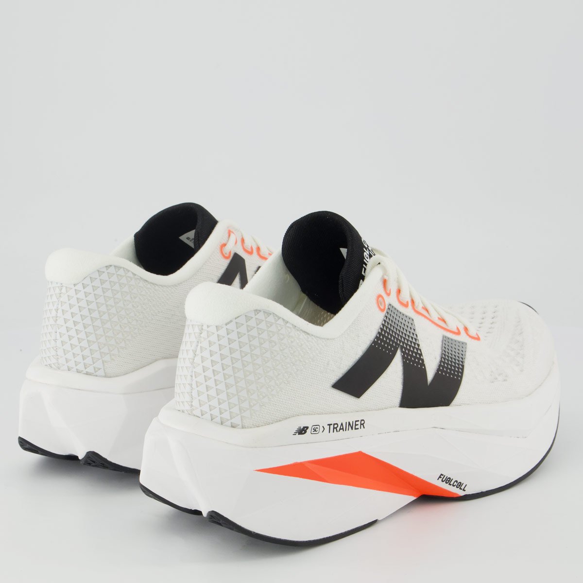 Tênis New Balance Fuelcell Supercomp Trainer V3 Feminino Branco e Laranja Branco 3
