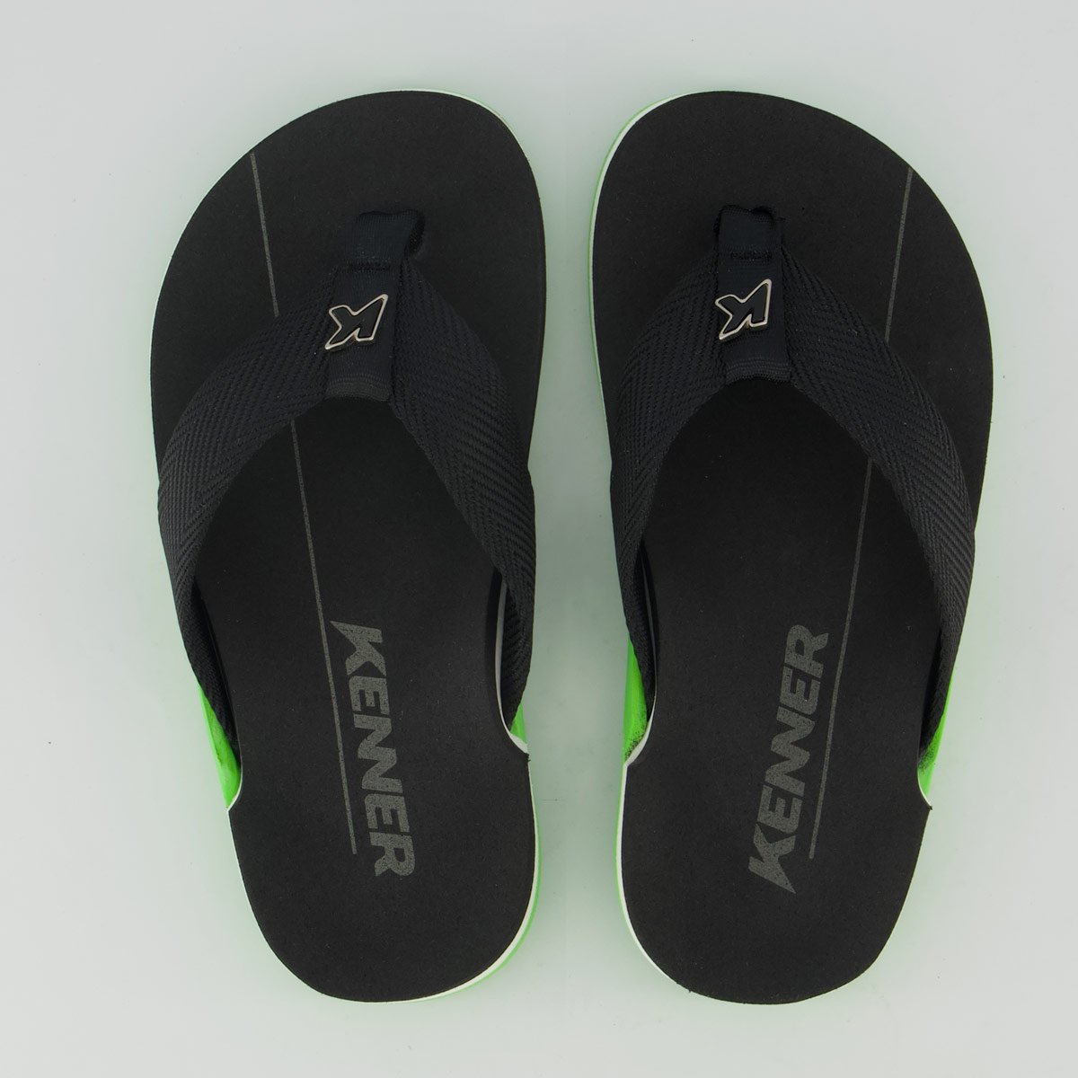 Chinelo Kenner NK6 Pro Infantil Preto e Verde