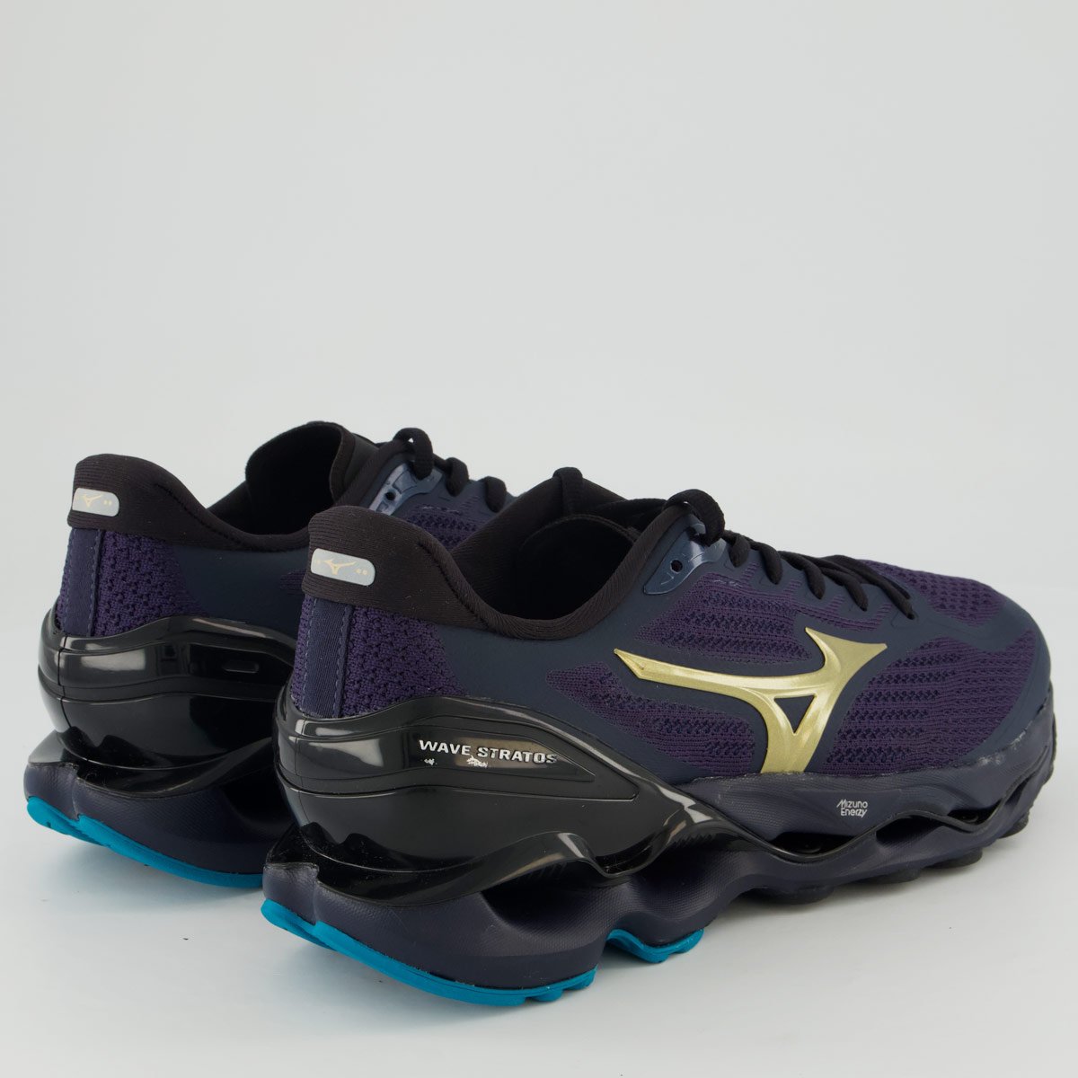 Tênis Mizuno Stratos 4 Marinho e Dourado Azul/Dourado 3