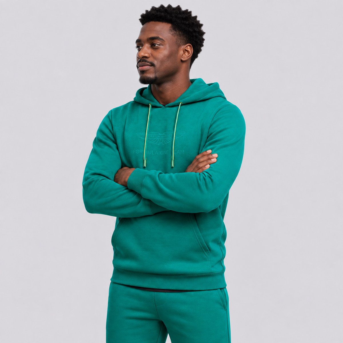 Moletom Puma AMF1 Essential Sweat Logo Verde Verde 3
