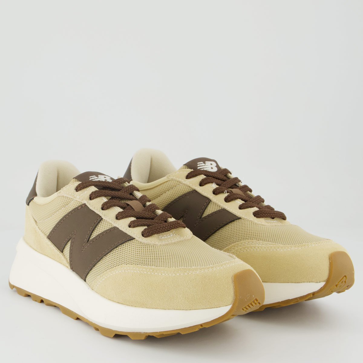 Tênis New Balance 370V1 Bege e Marrom Bege/Marrom 2