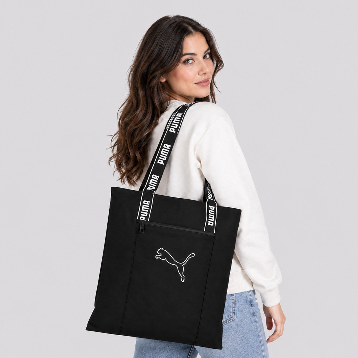 Bolsa Puma Base Tote Preta Preto 4