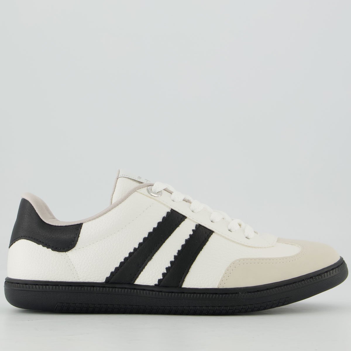 Tênis Via Marte V129 Feminino Branco e Preto