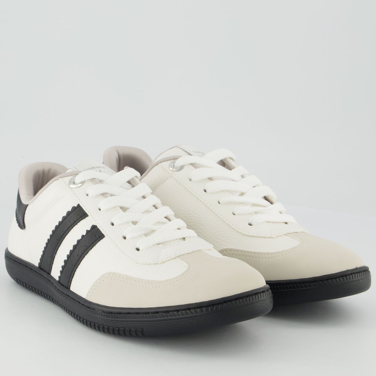 Tênis Via Marte V129 Feminino Branco e Preto Branco/Preto 2