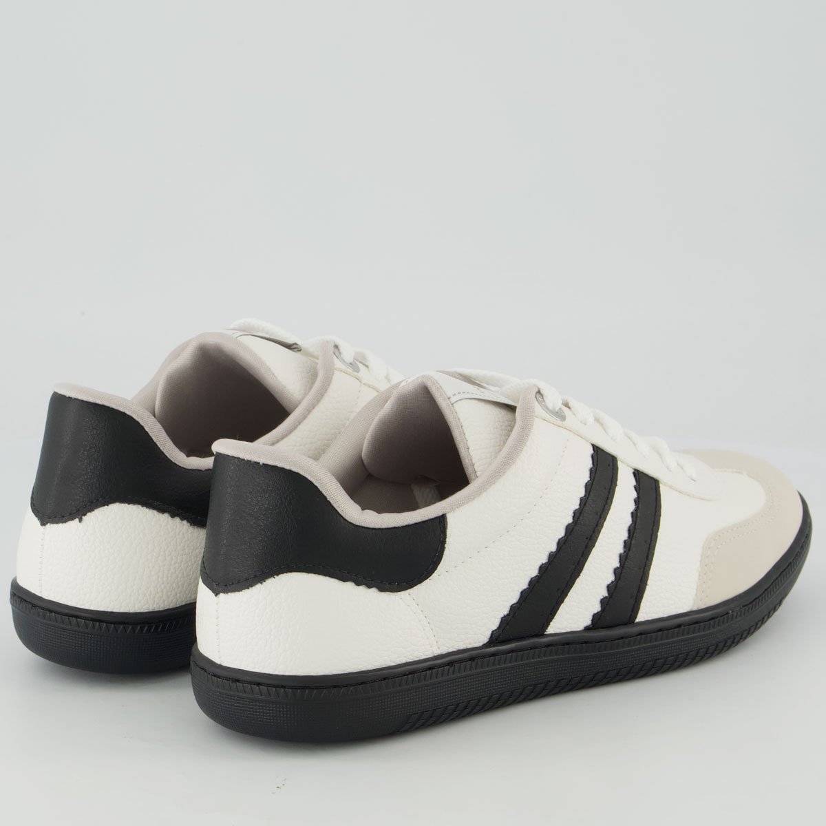 Tênis Via Marte V129 Feminino Branco e Preto Branco/Preto 3
