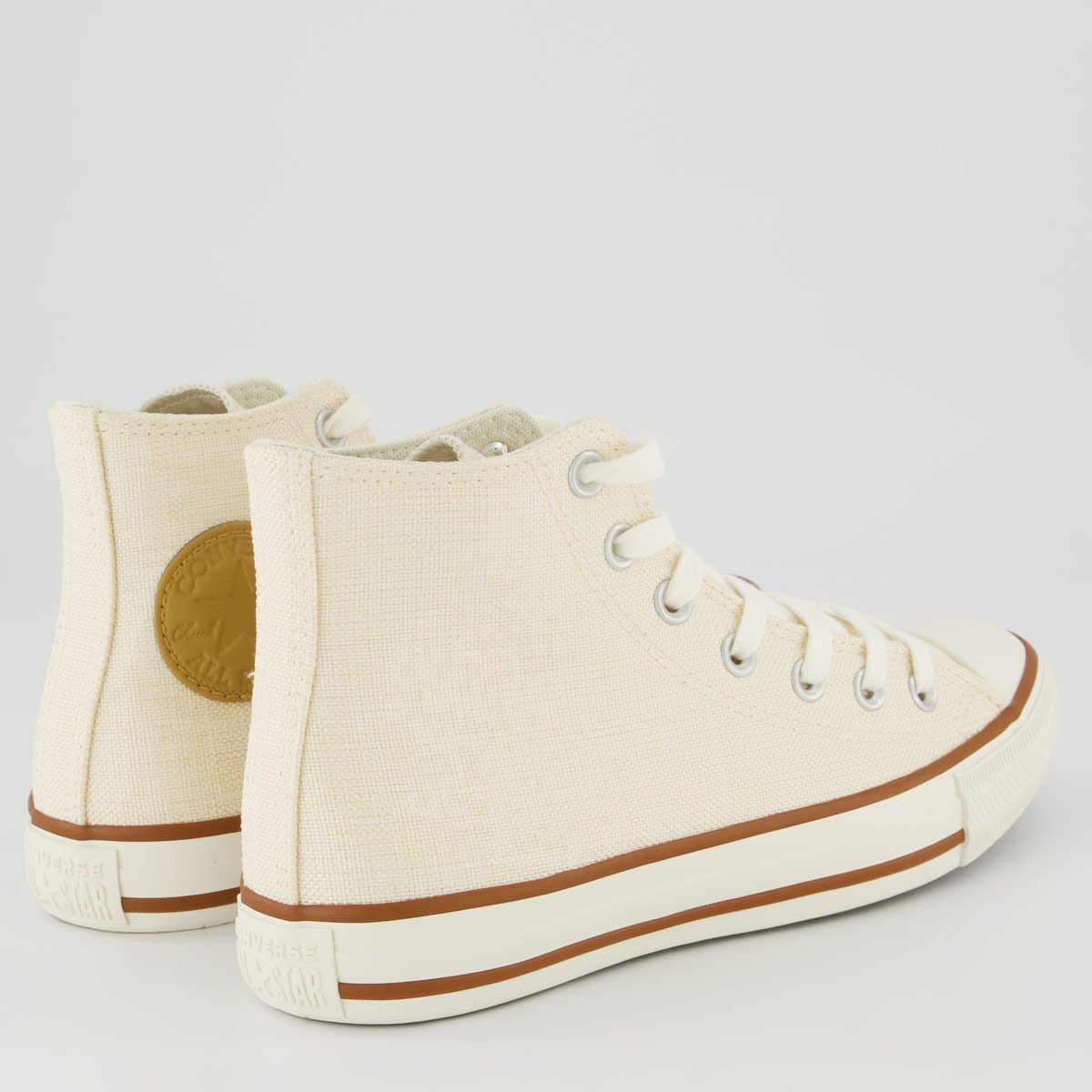 Tênis Converse All Star Chuck Taylor Linho Cano Alto Feminino Off White Off White 3