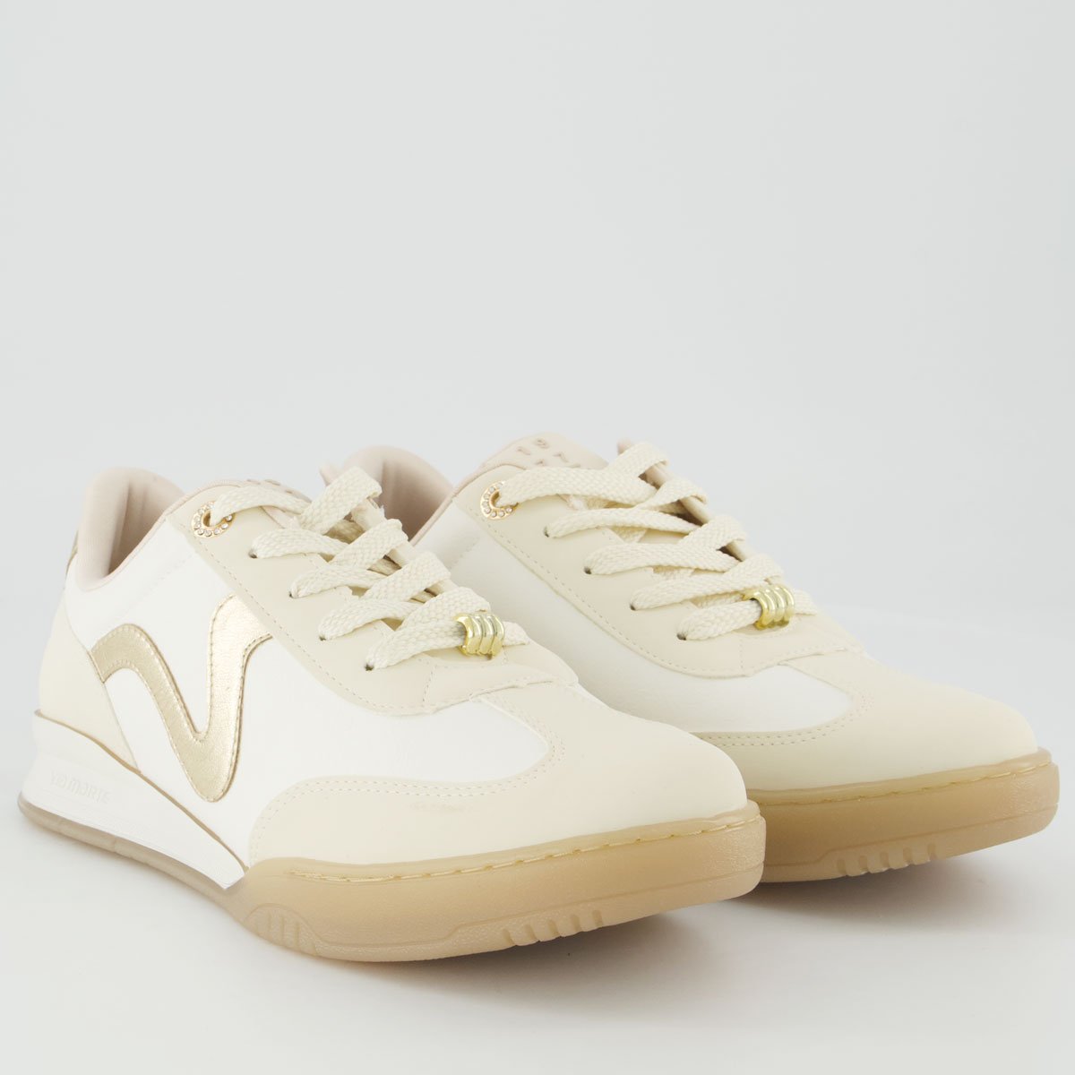 Tênis Via Marte V394 Feminino Branco e Dourado Branco/Dourado 2