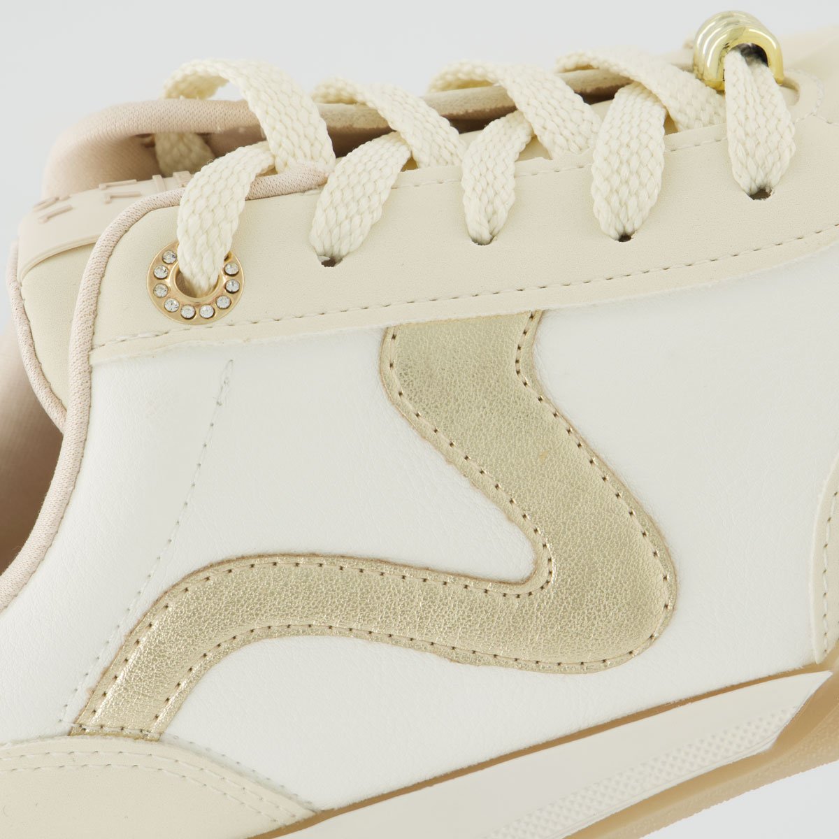 Tênis Via Marte V394 Feminino Branco e Dourado Branco/Dourado 7