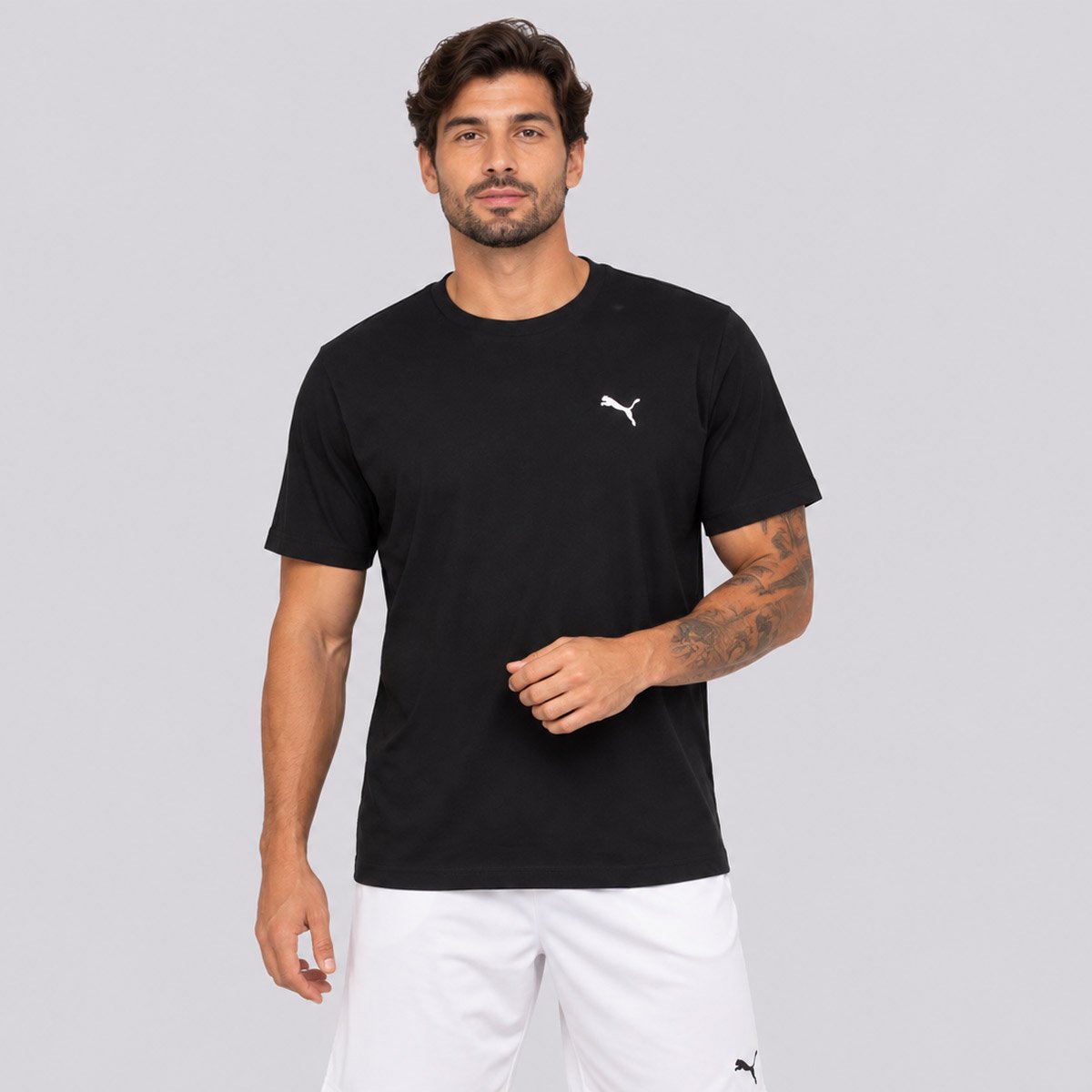 Camiseta Puma Essentials Small Logo Preta