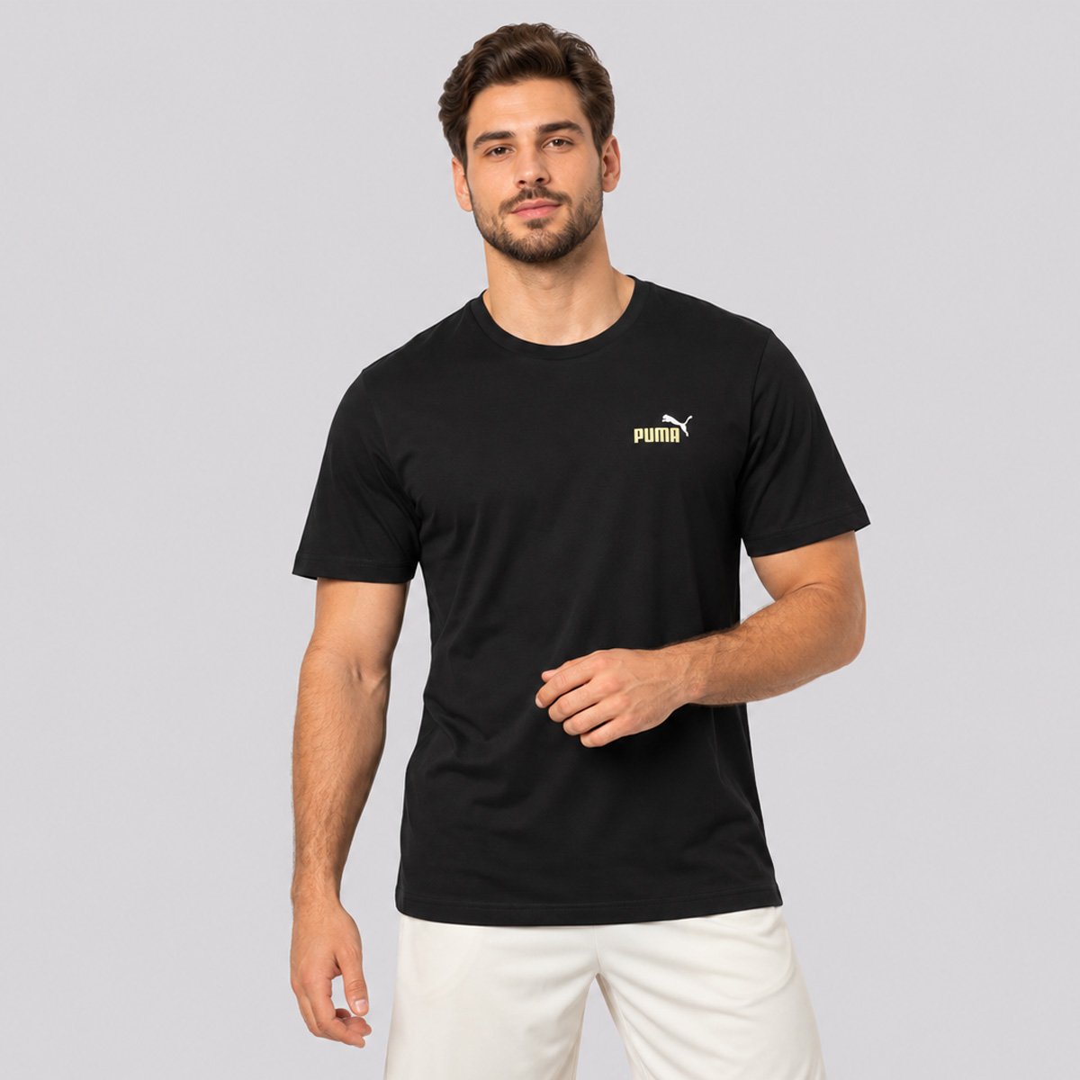 Camiseta Puma Ess 2 Color Small No.1 Logo Black