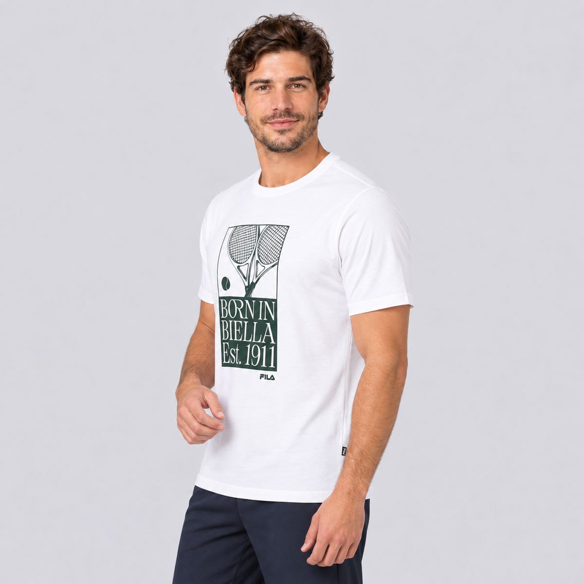 Camiseta Fila Regular Est1991 Graphic Branca Branco 2