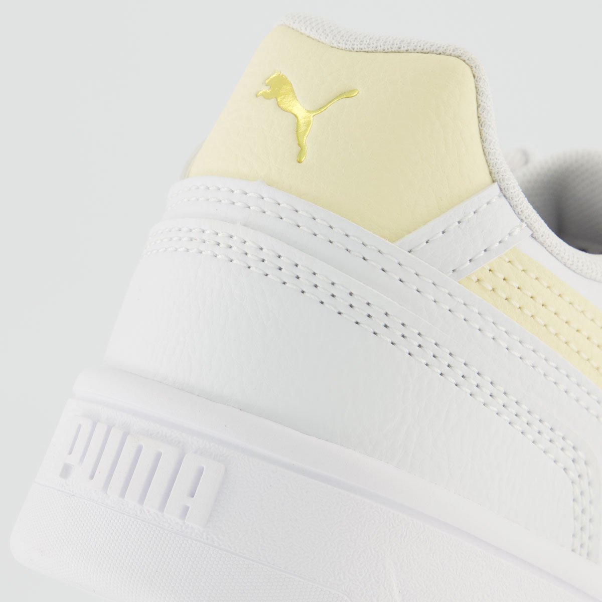 Tênis Puma Court Classic Feminino Branco e Amarelo Branco/Amarelo 6