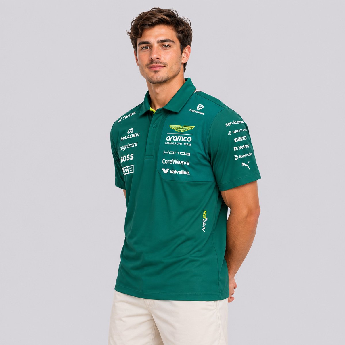 Polo Puma Aston Martin Replica Tee Verde Verde 2